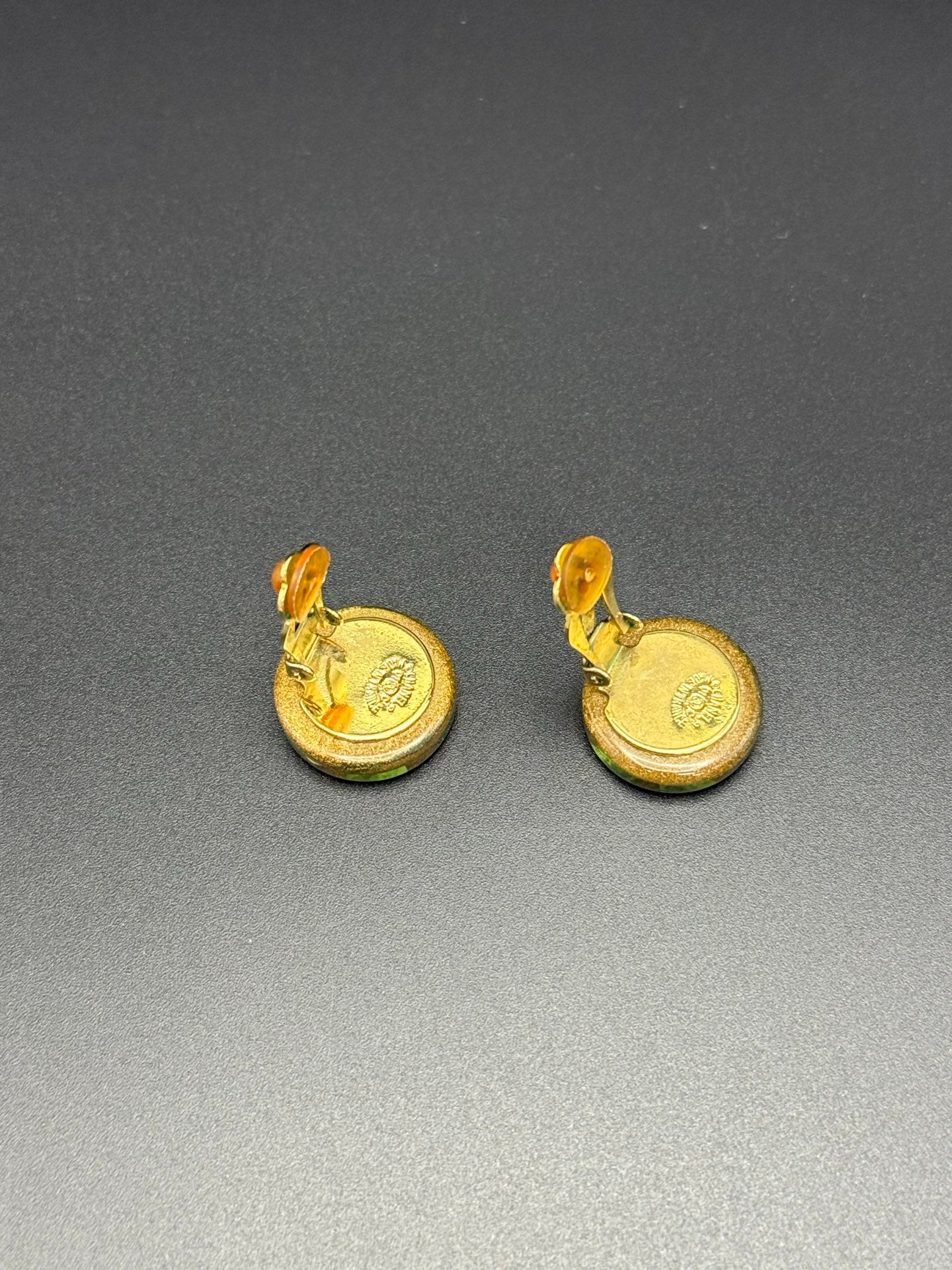 Chanel Glitter Resin Clover Clip-on Earrings