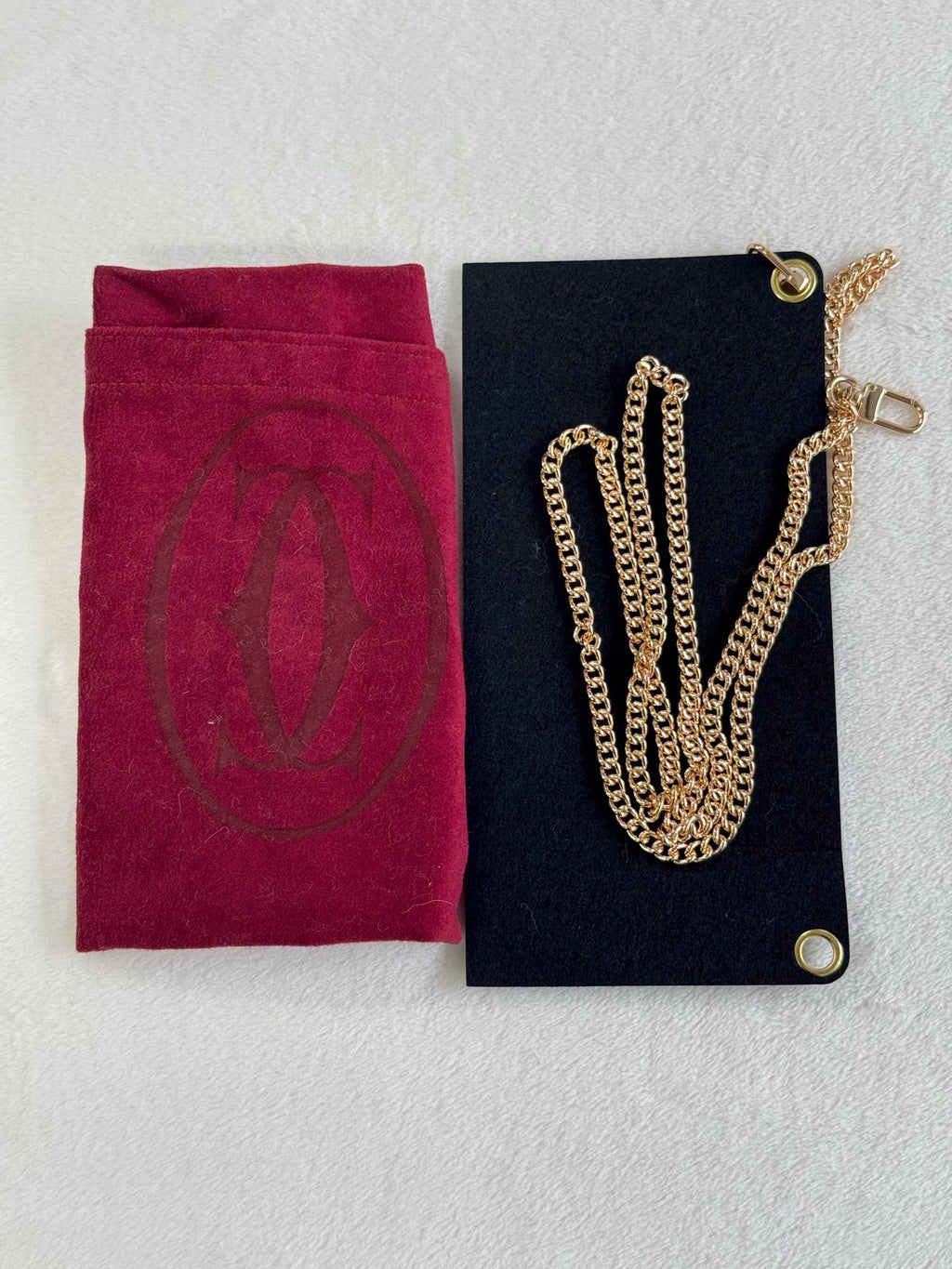 Cartier Vintage Must de Cartier Bordeaux Leather Clutch Bag