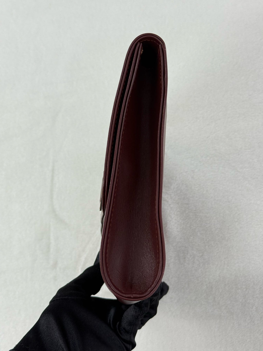 Cartier Vintage Must de Cartier Bordeaux Leather Clutch Bag