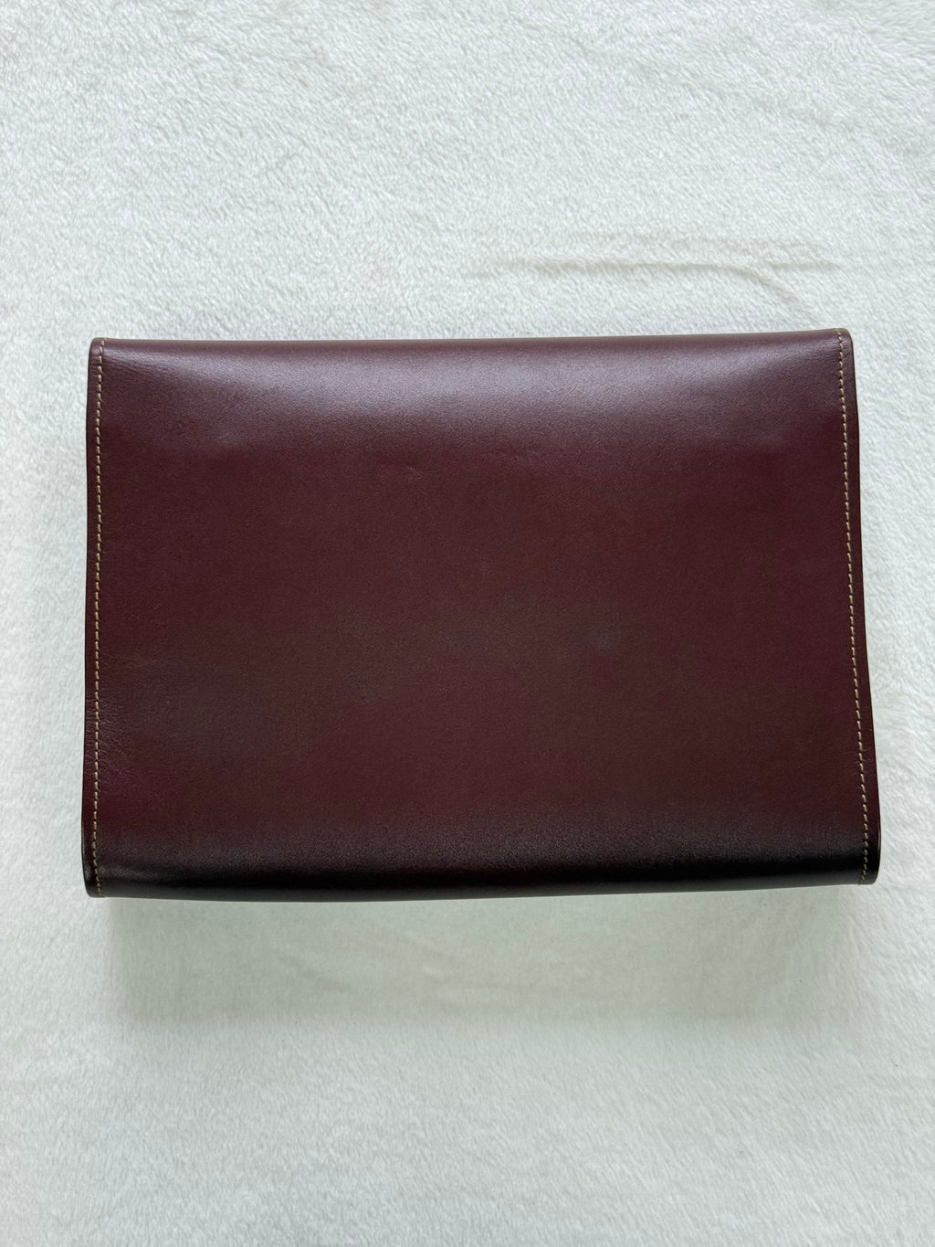 Cartier Vintage Must de Cartier Bordeaux Leather Clutch Bag