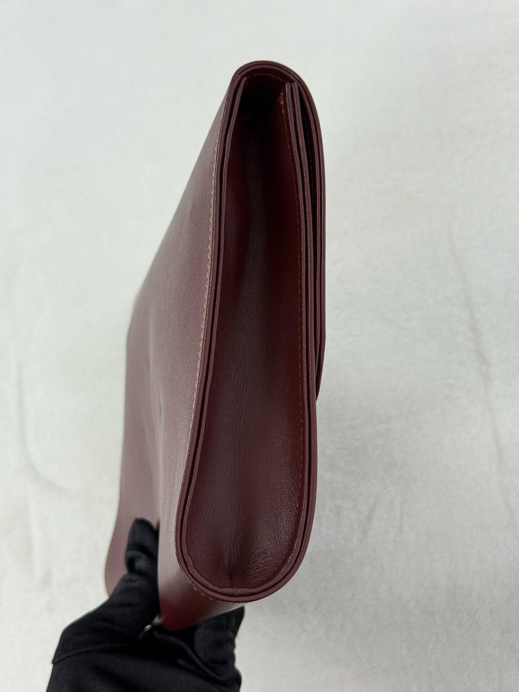 Cartier Vintage Must de Cartier Bordeaux Leather Clutch Bag