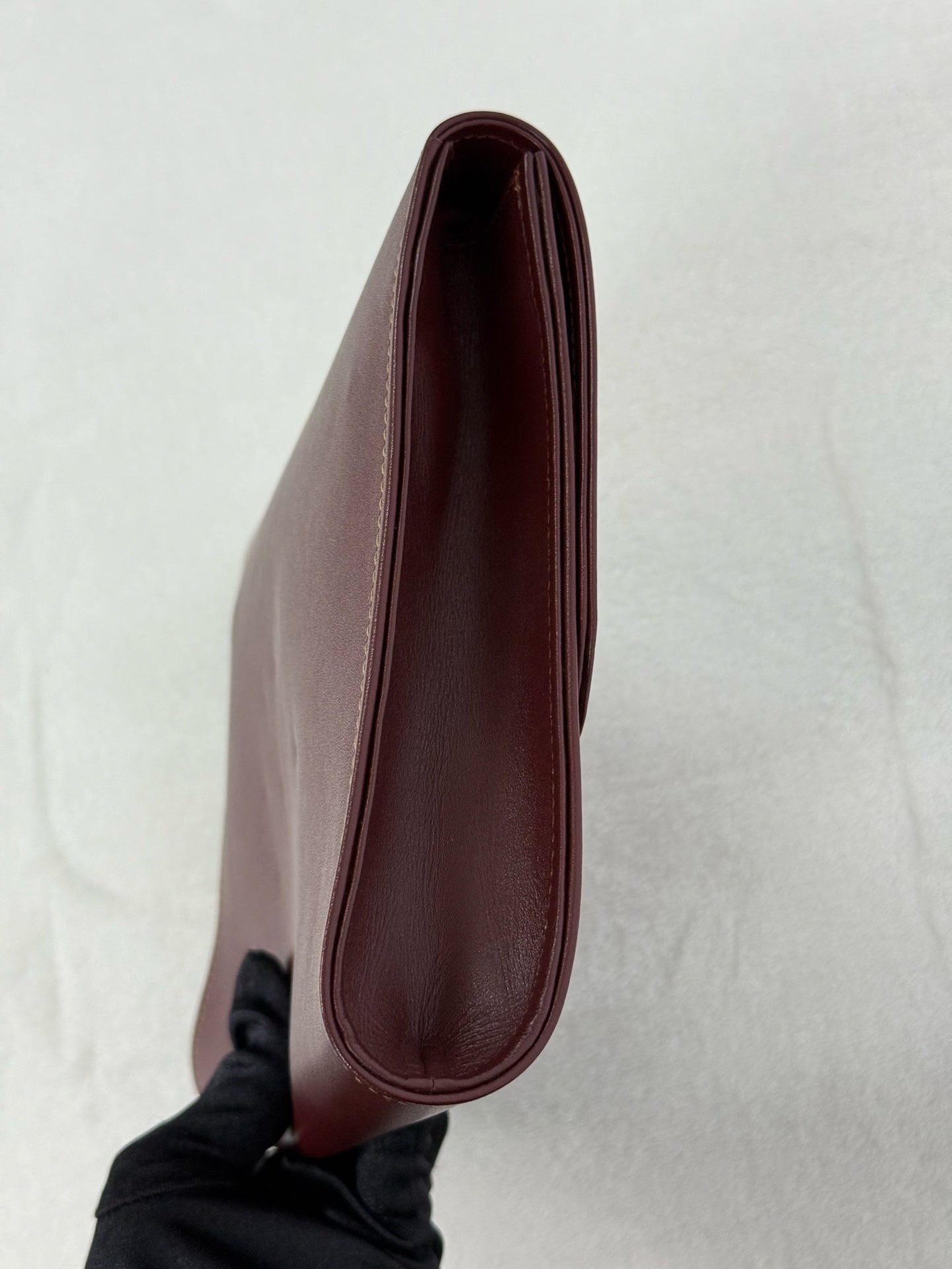 Cartier Vintage Must de Cartier Bordeaux Leather Clutch Bag
