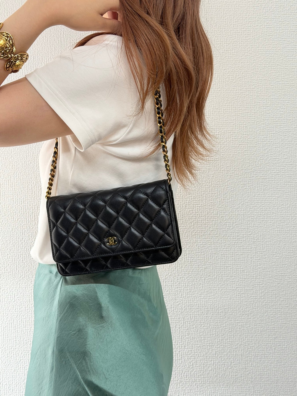 CHANEL Genuine Quilted Chainbag WOC