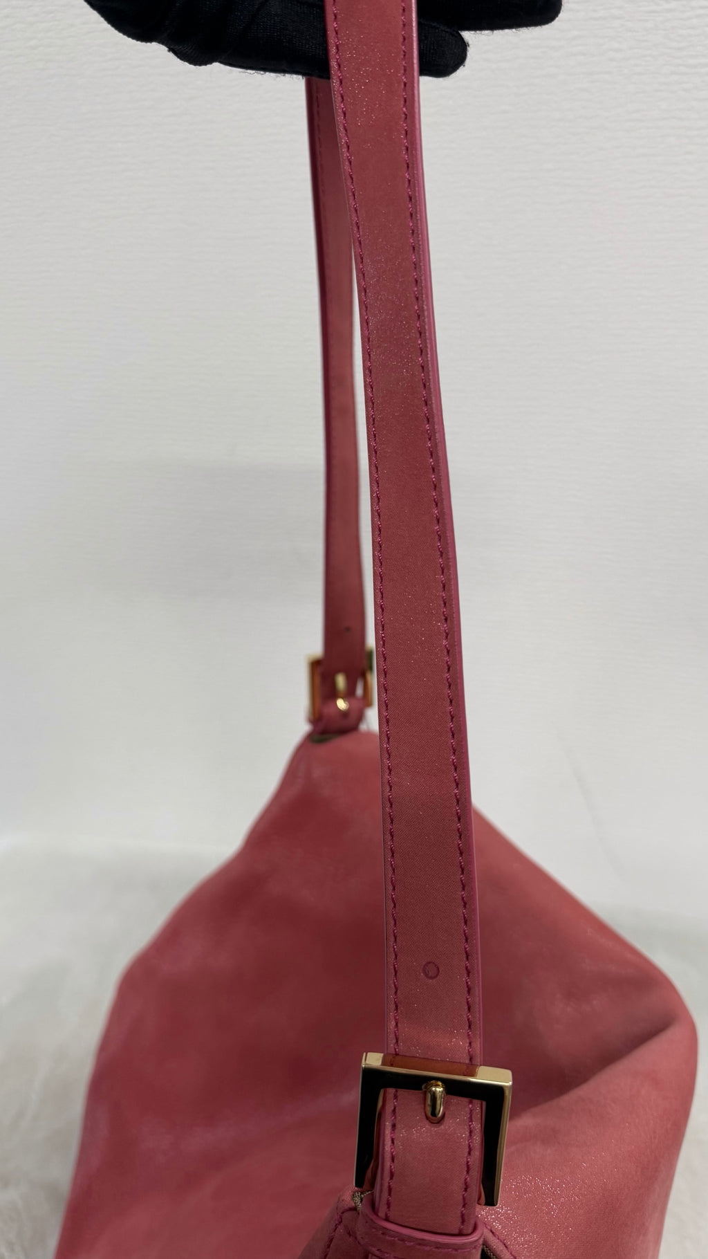 Fendi Big Mama Forever Suede Shoulder Bag