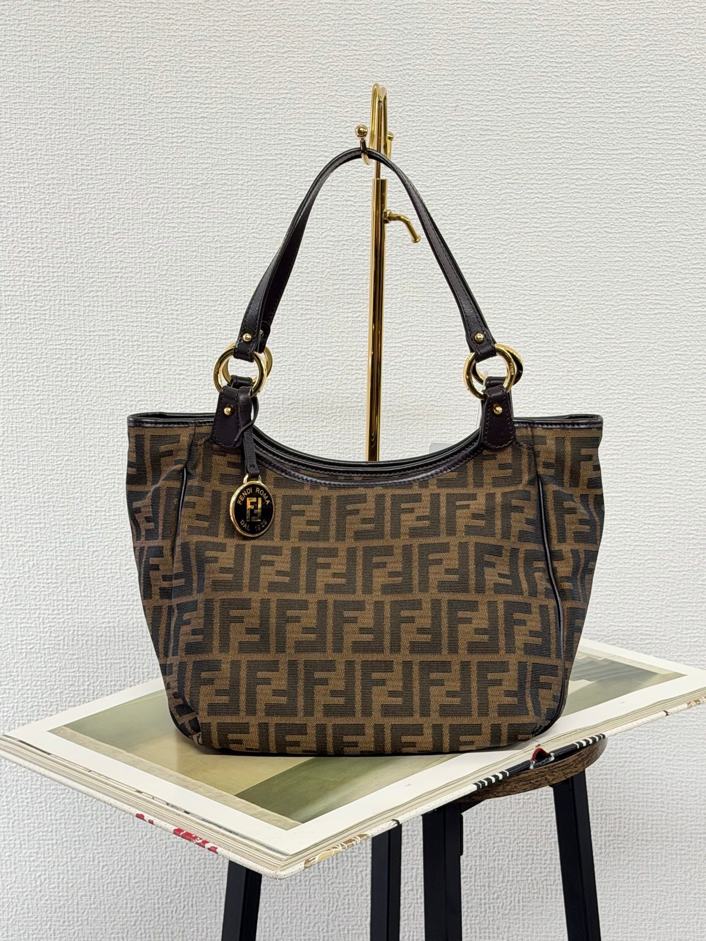 Fendi Vintage Zucca Canvas Chef Tote Bag