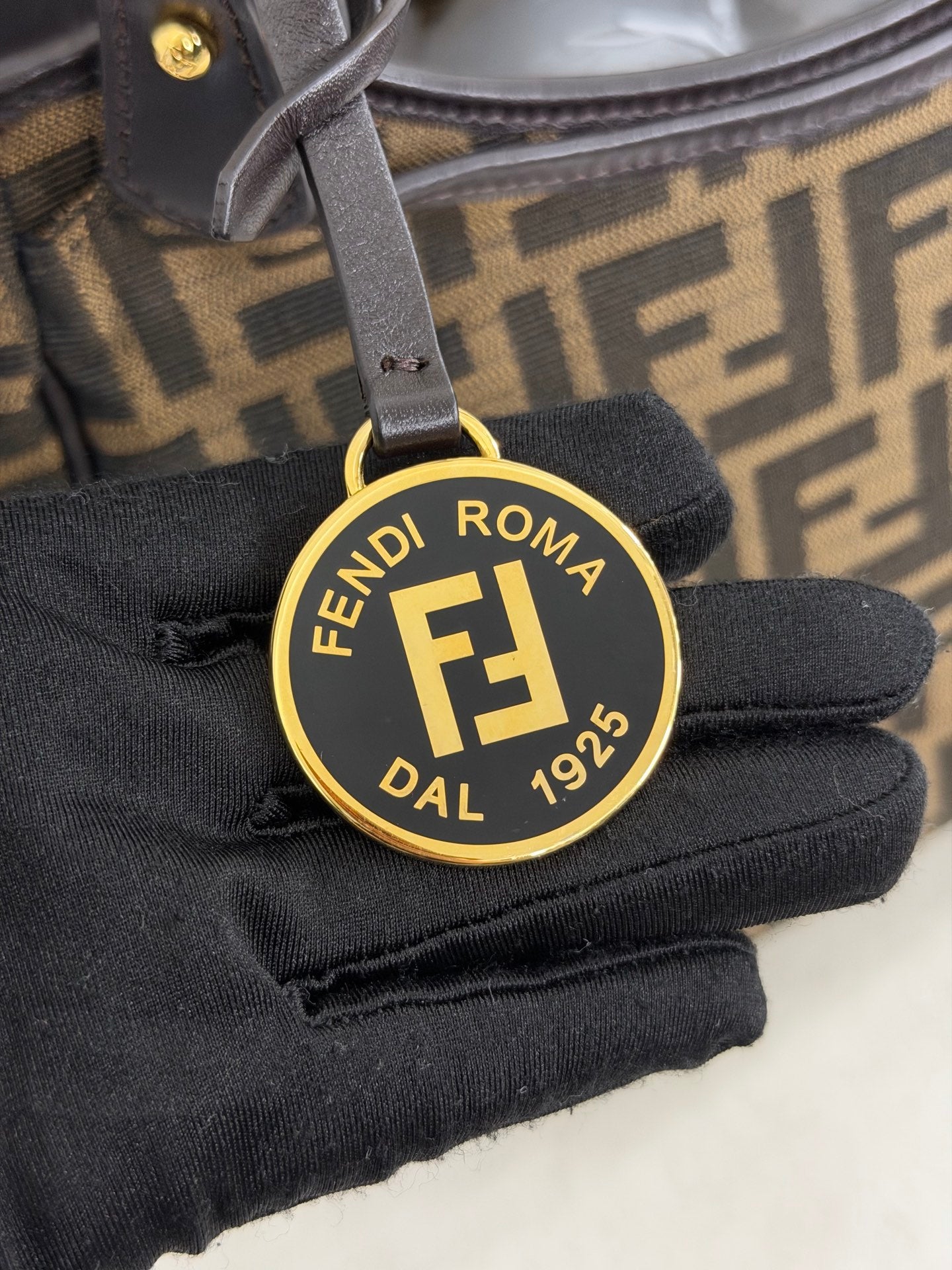 Fendi Vintage Zucca Canvas Chef Tote Bag