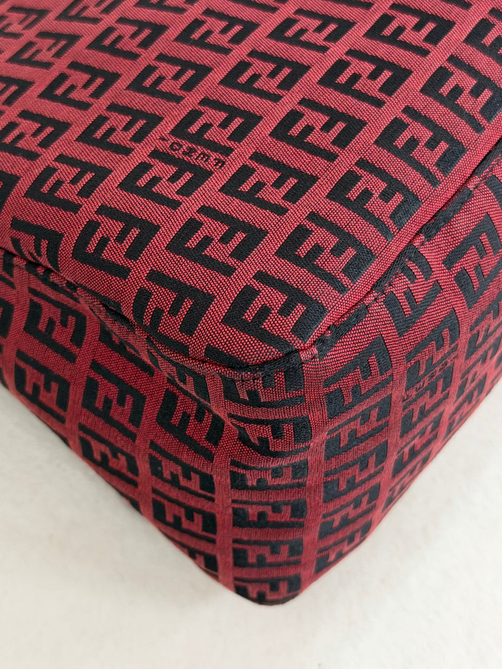 Fendi Vintage Red Zucchino Mamma Baguette Bag