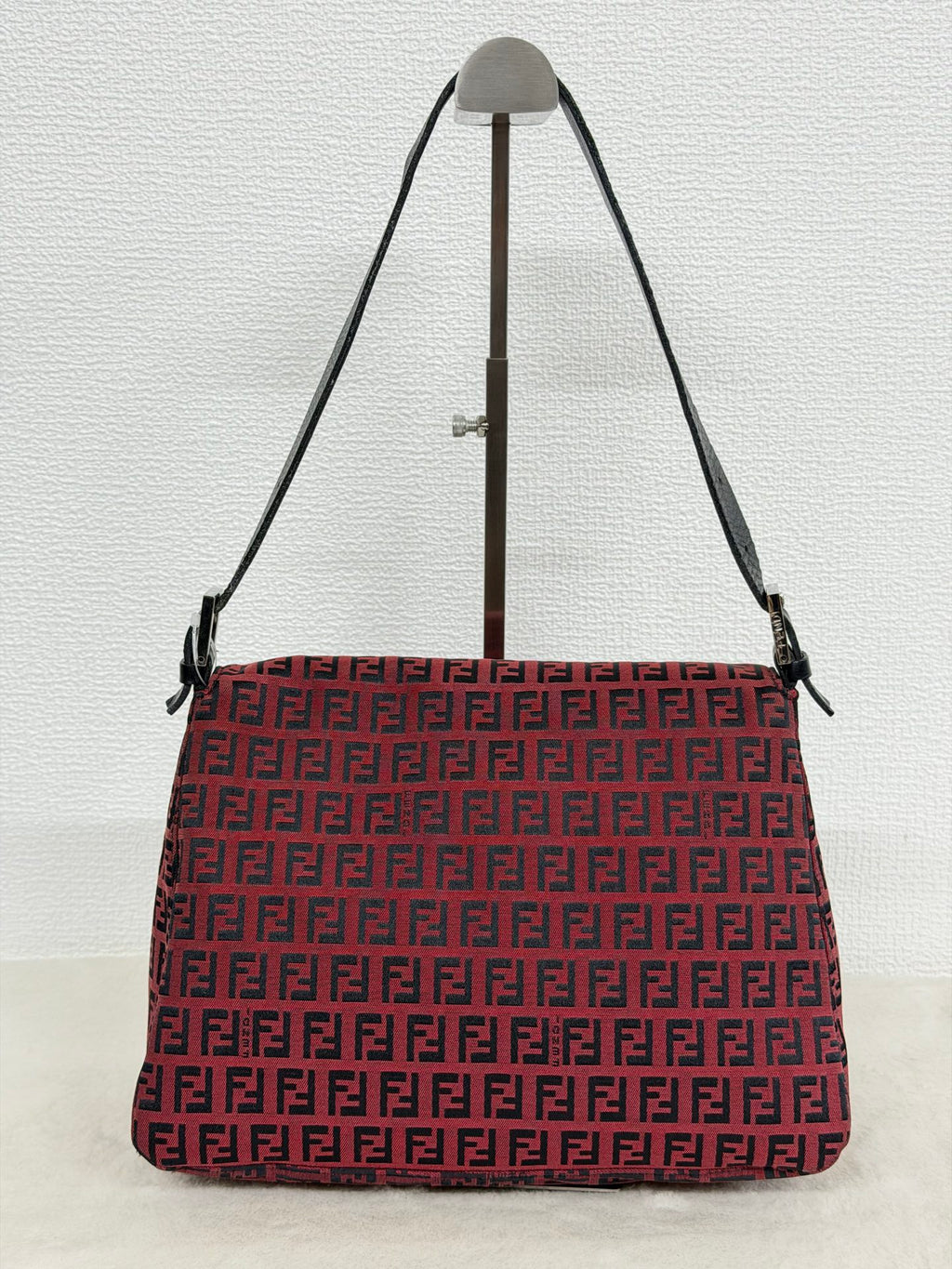 Fendi Vintage Red Zucchino Mamma Baguette Bag