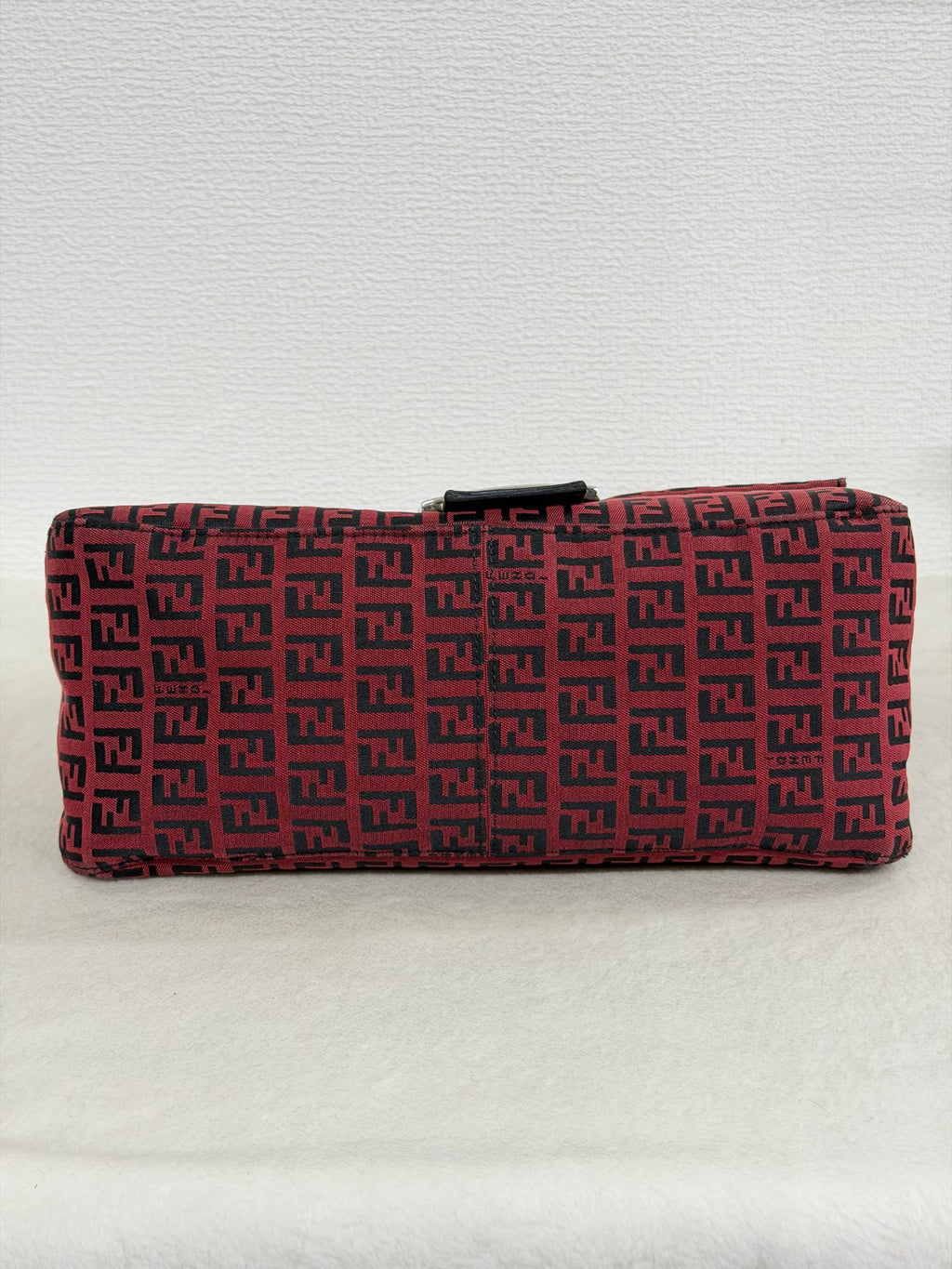 Fendi Vintage Red Zucchino Mamma Baguette Bag