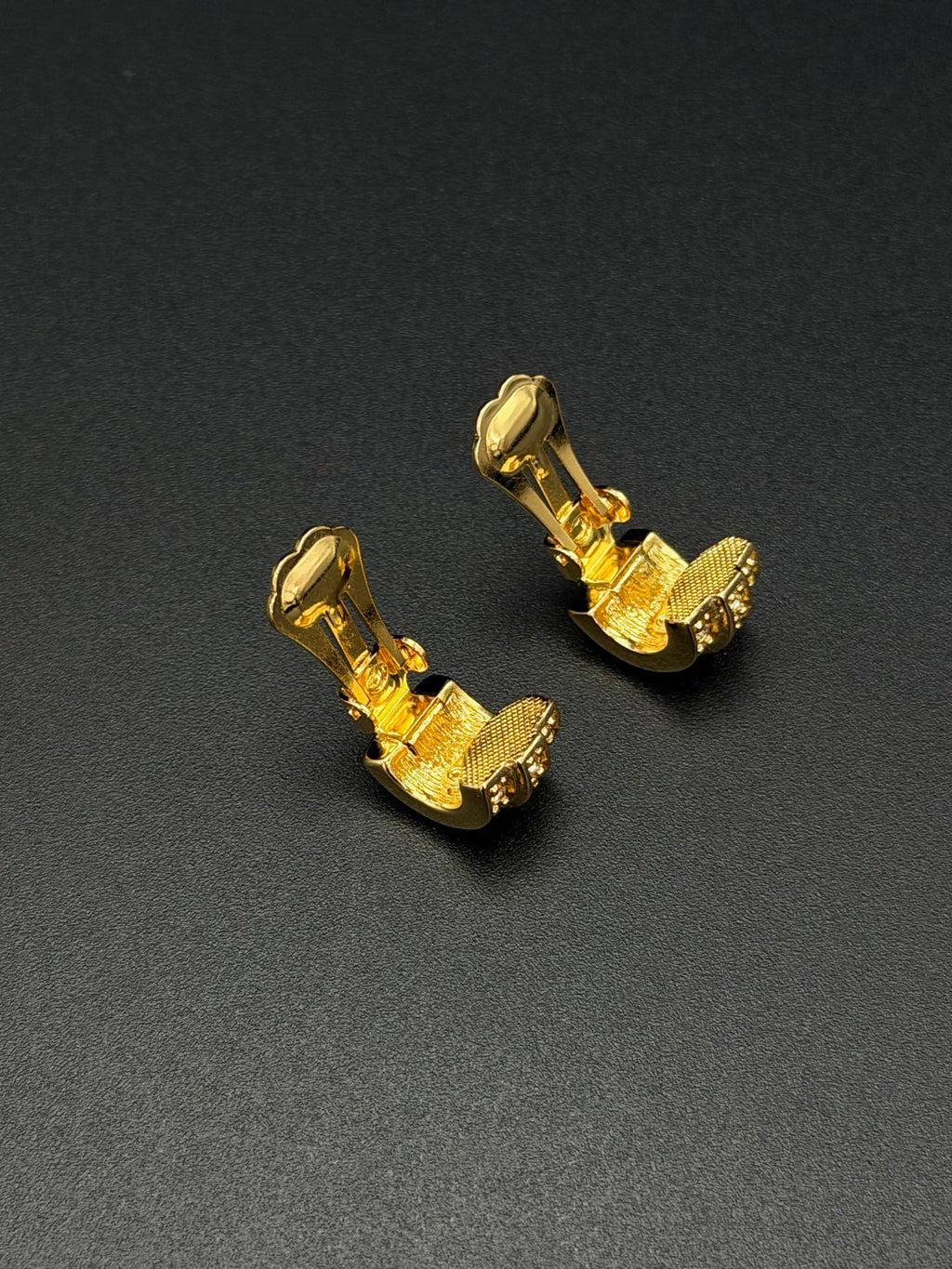 CHRISTIAN DIOR Rheinstone-embellished Clip On Earrings