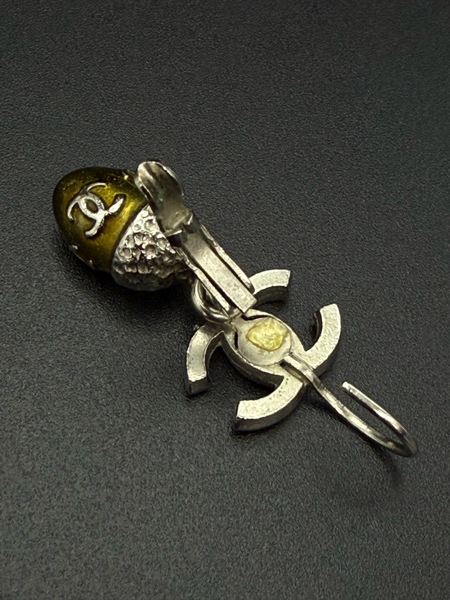 Chanel 2005 Autumn Collection Acorn CC Drop Earrings
