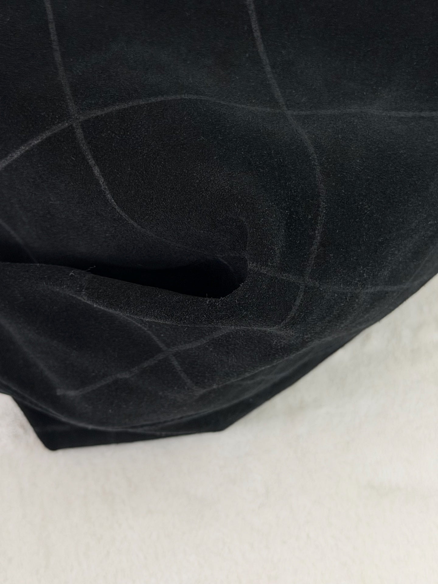Chanel Black Quilted Suede Hobo Bag