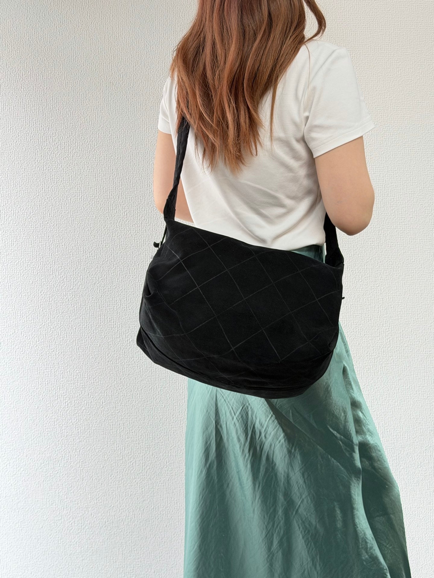 Chanel Black Quilted Suede Hobo Bag