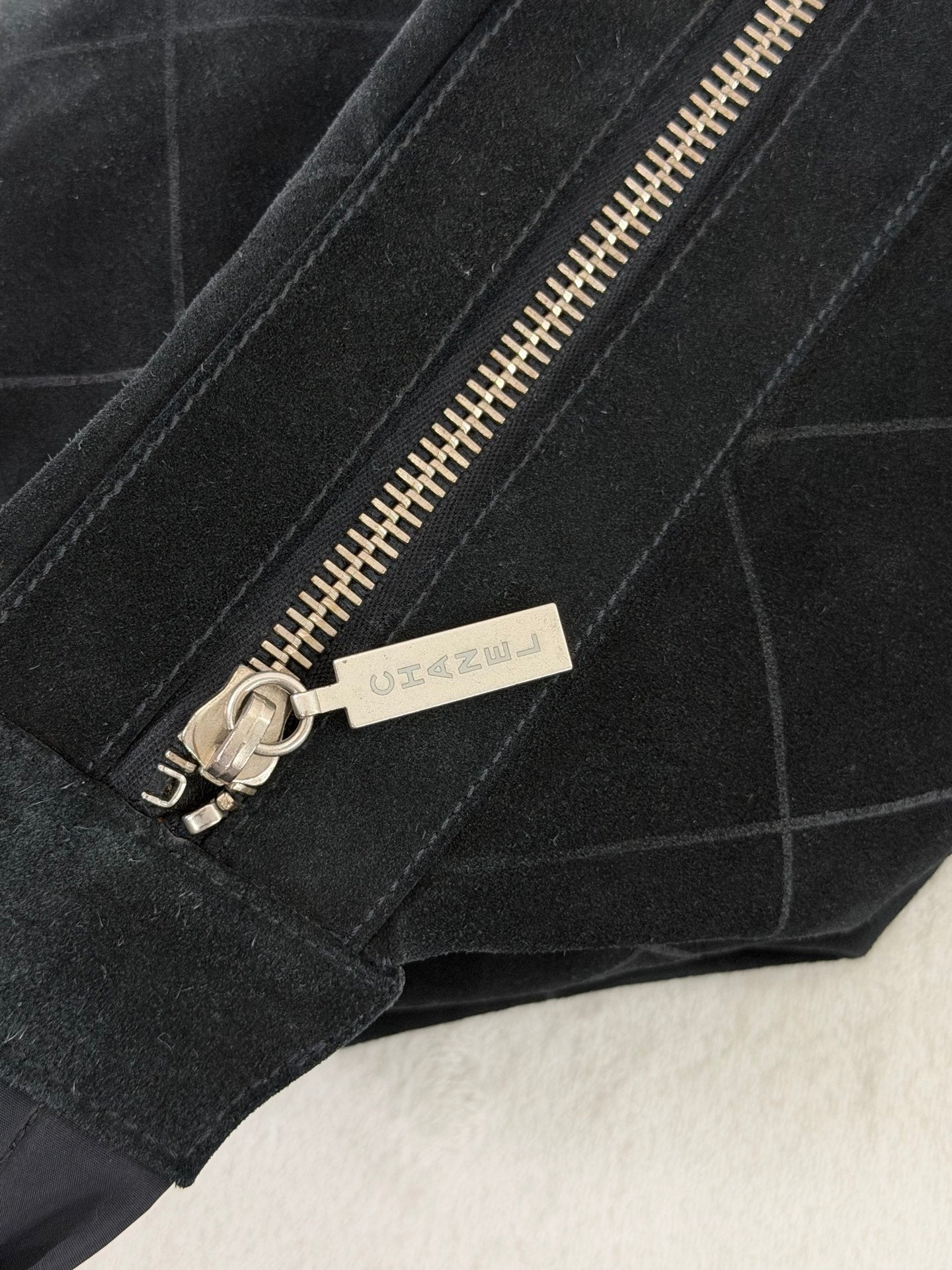 Chanel Black Quilted Suede Hobo Bag