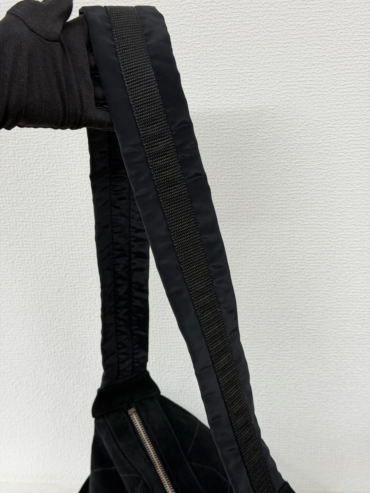 Chanel Black Quilted Suede Hobo Bag