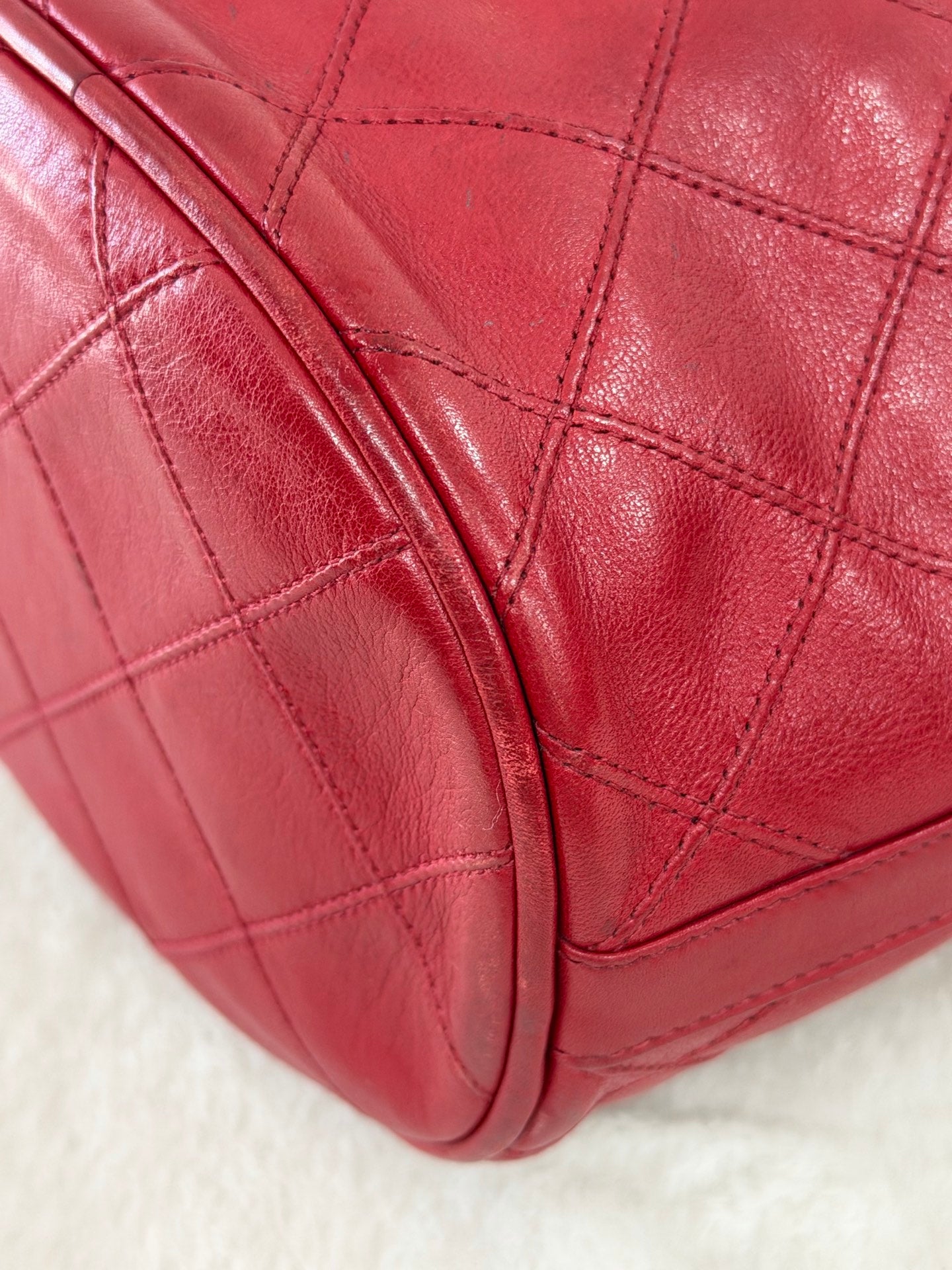 Chanel Quilted CC Drawstring Bucket Bag