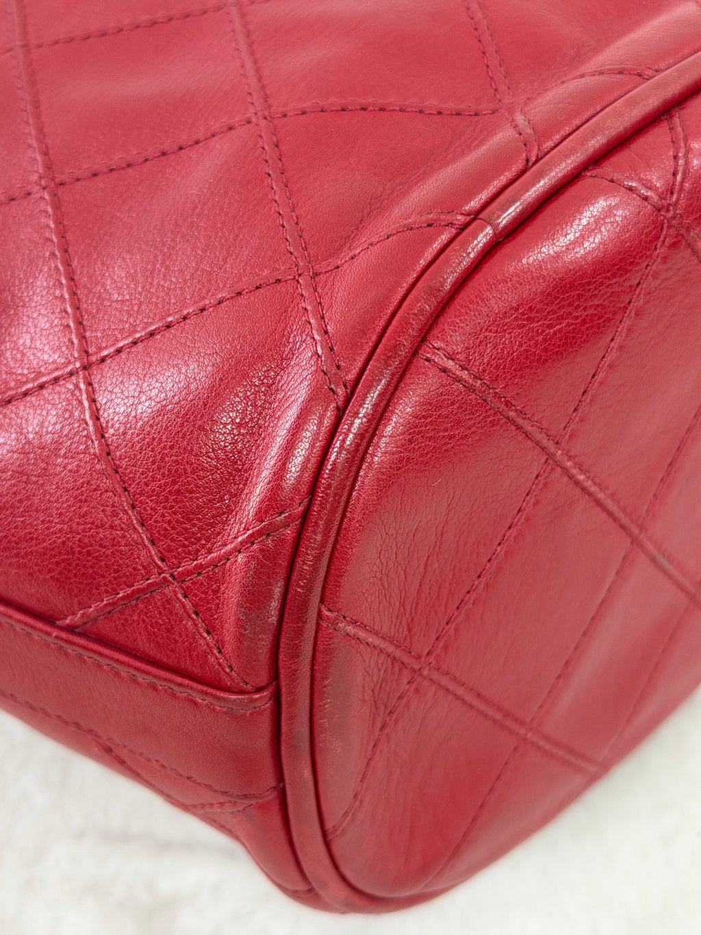 Chanel Quilted CC Drawstring Bucket Bag