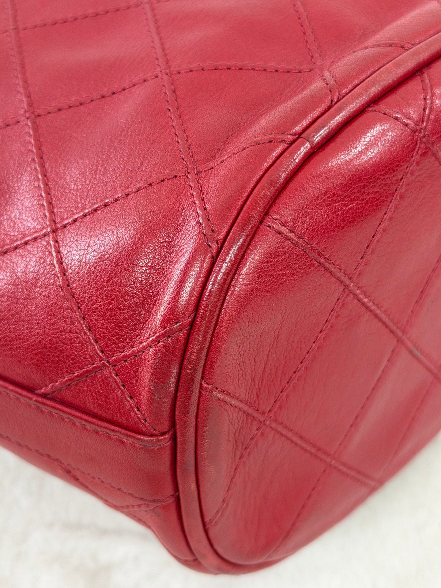 Chanel Quilted CC Drawstring Bucket Bag