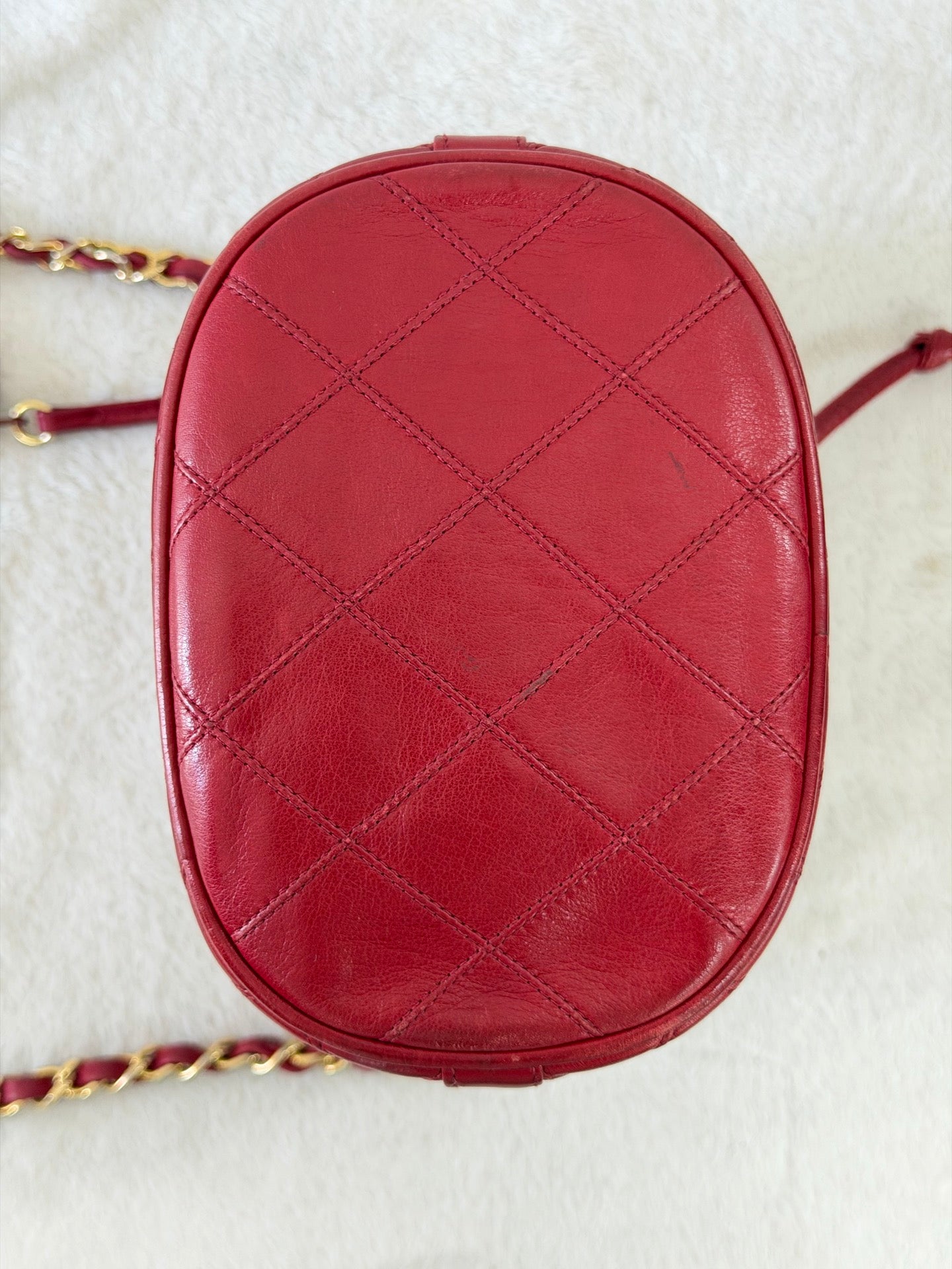 Chanel Quilted CC Drawstring Bucket Bag