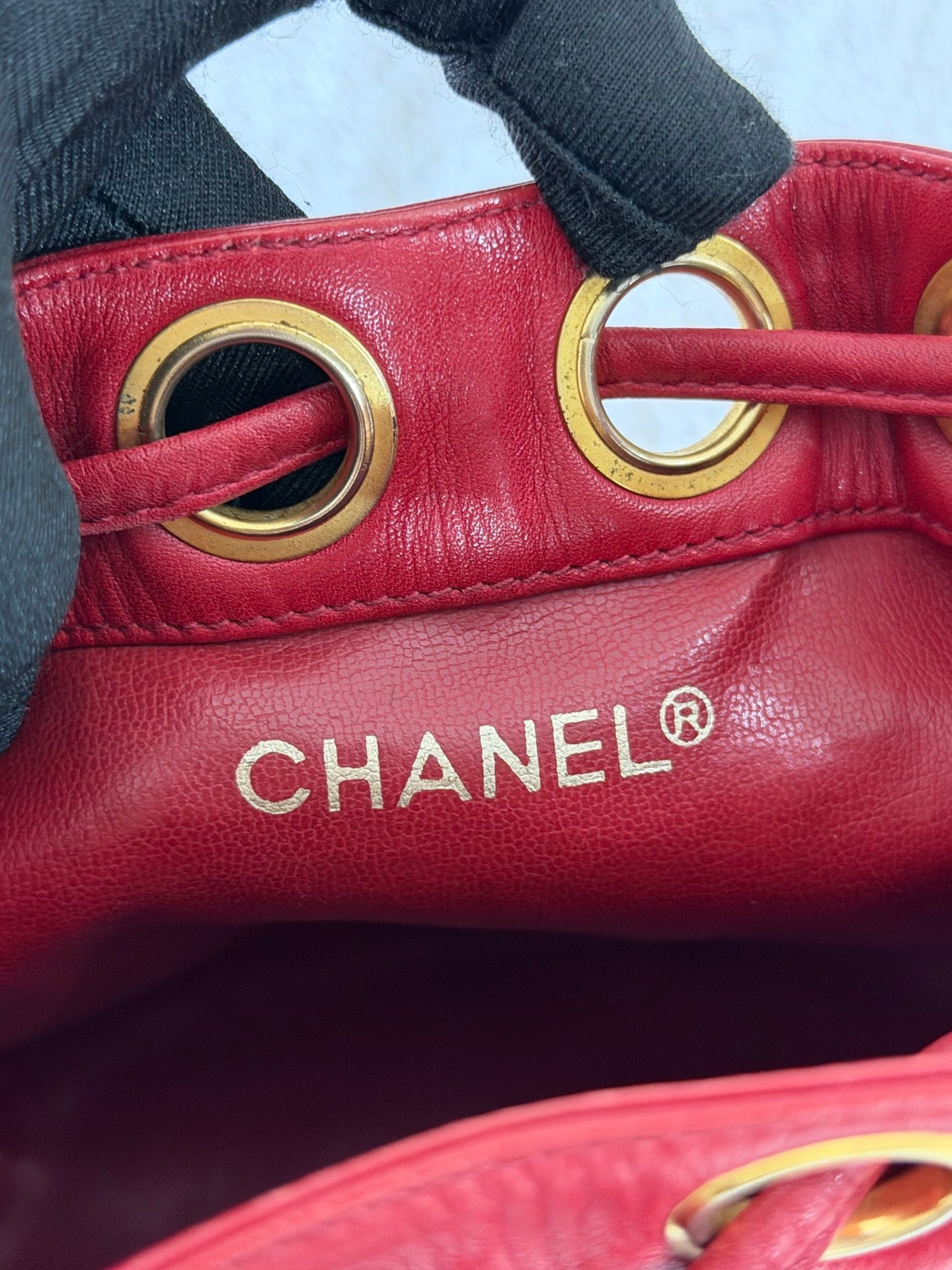 Chanel Quilted CC Drawstring Bucket Bag