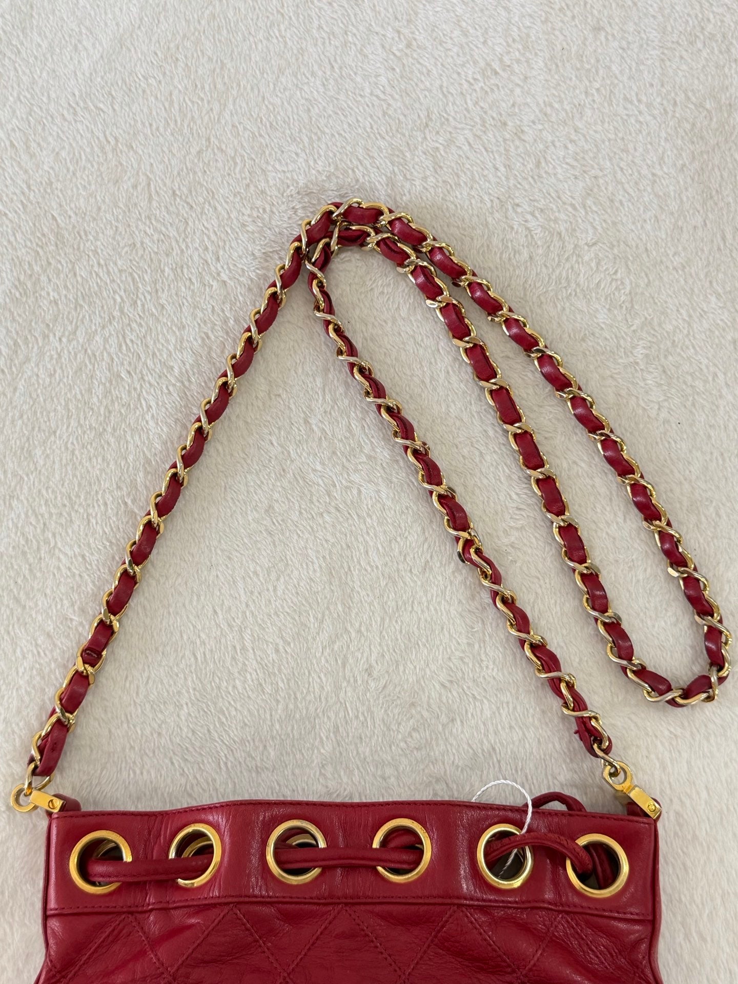 Chanel Quilted CC Drawstring Bucket Bag
