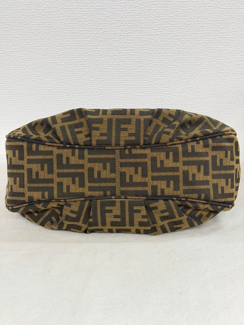 Fendi Tobacco Zucca Print Canvas Mia Flap Shoulder Bag