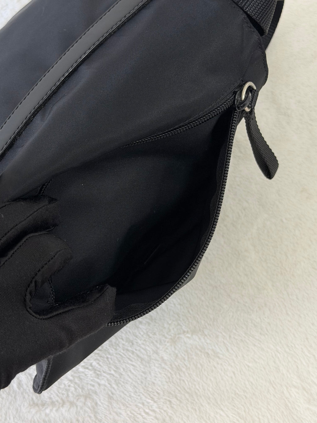 Prada Nylon Buckle Messenger Bag
