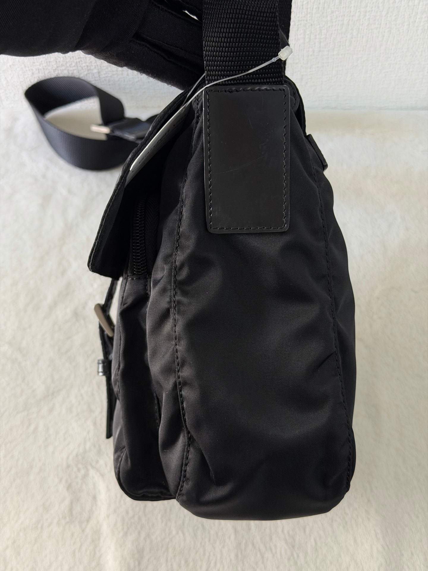 Prada Nylon Buckle Messenger Bag