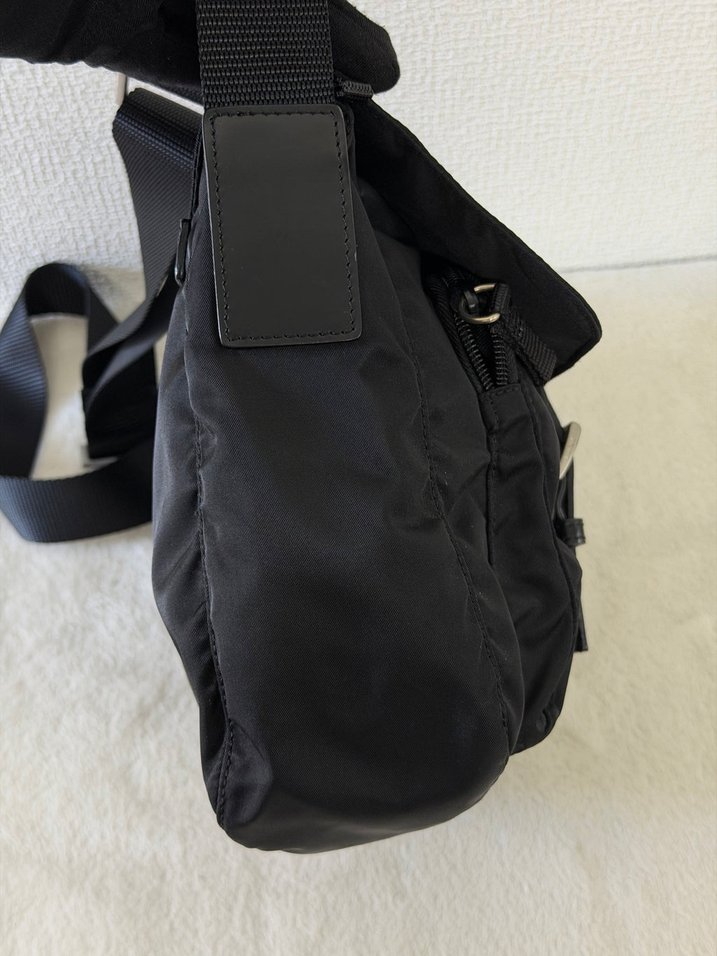Prada Nylon Buckle Messenger Bag