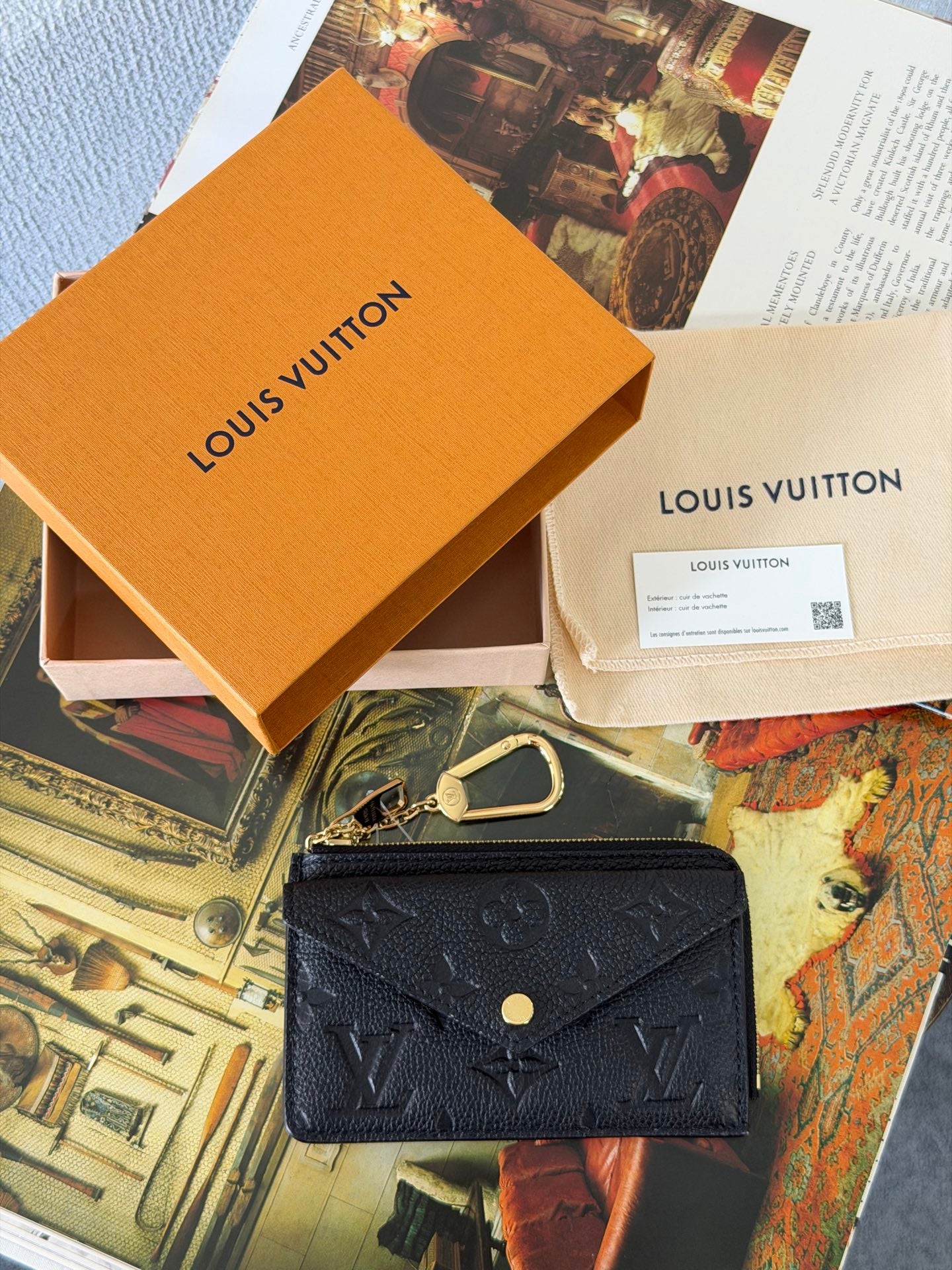 Louis Vuitton Empreinte Recto Verso Card Holder Black