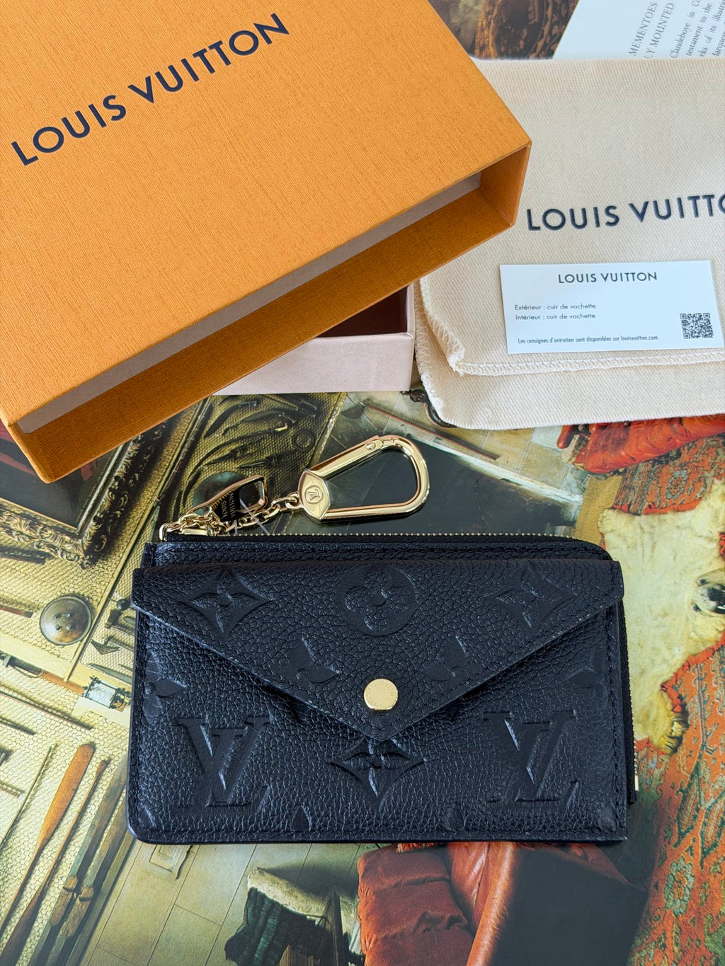 Louis Vuitton Empreinte Recto Verso Card Holder Black