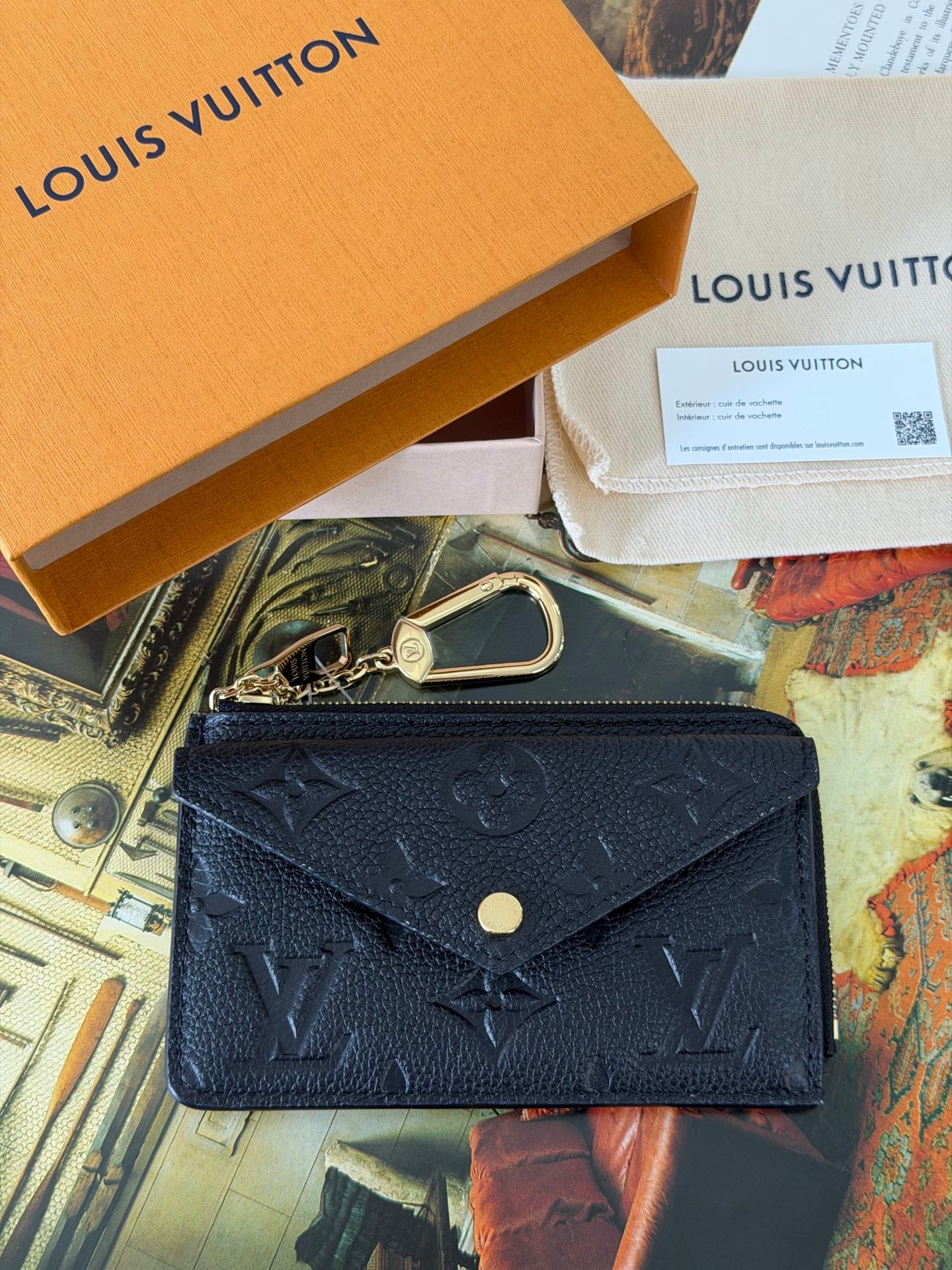 Louis Vuitton Empreinte Recto Verso Card Holder Black