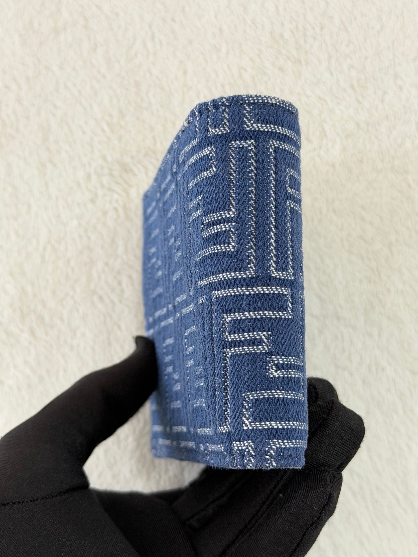 Fendi 7M0001 FF Jacquard Denim Wallet