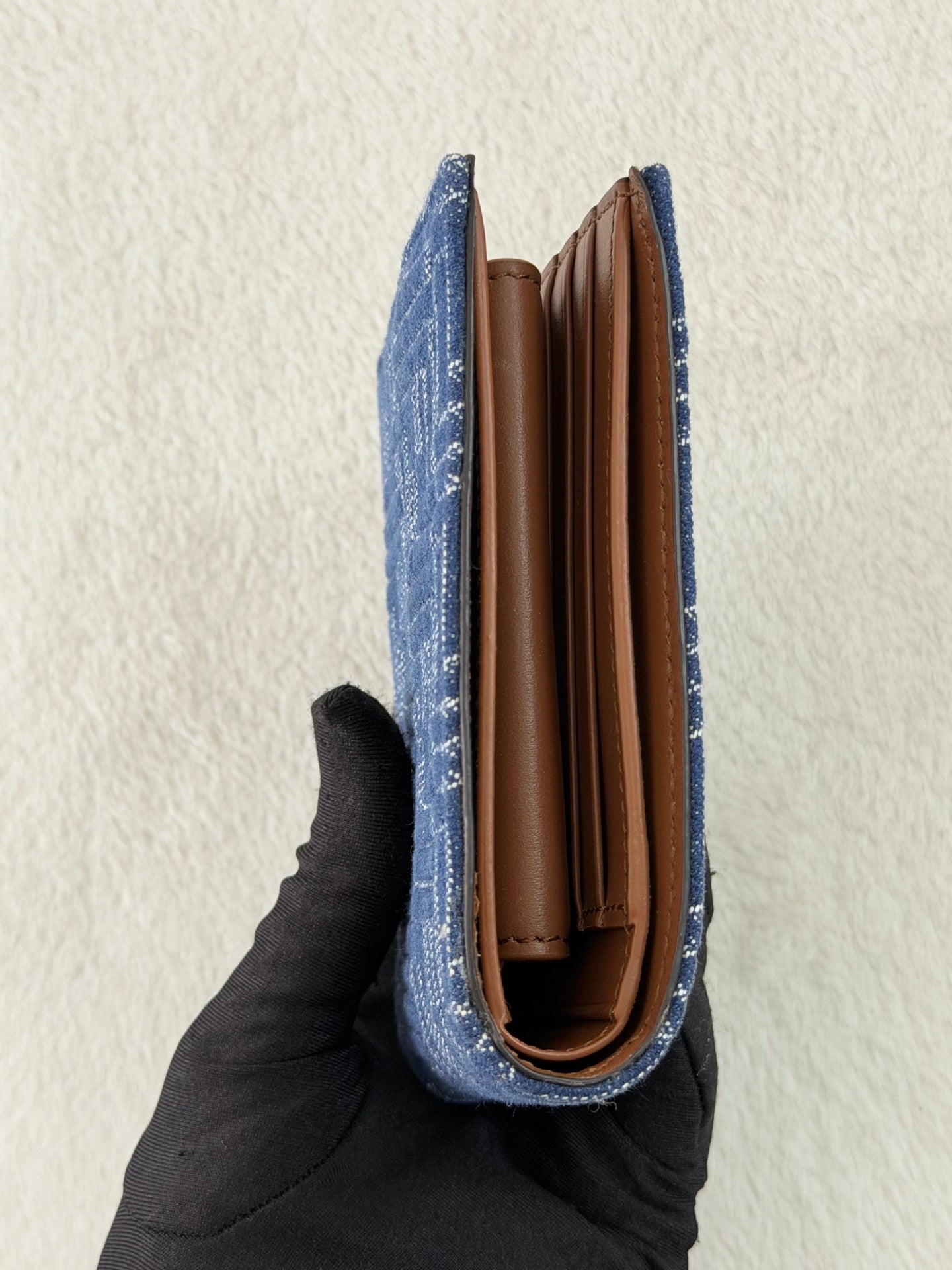 Fendi 7M0001 FF Jacquard Denim Wallet