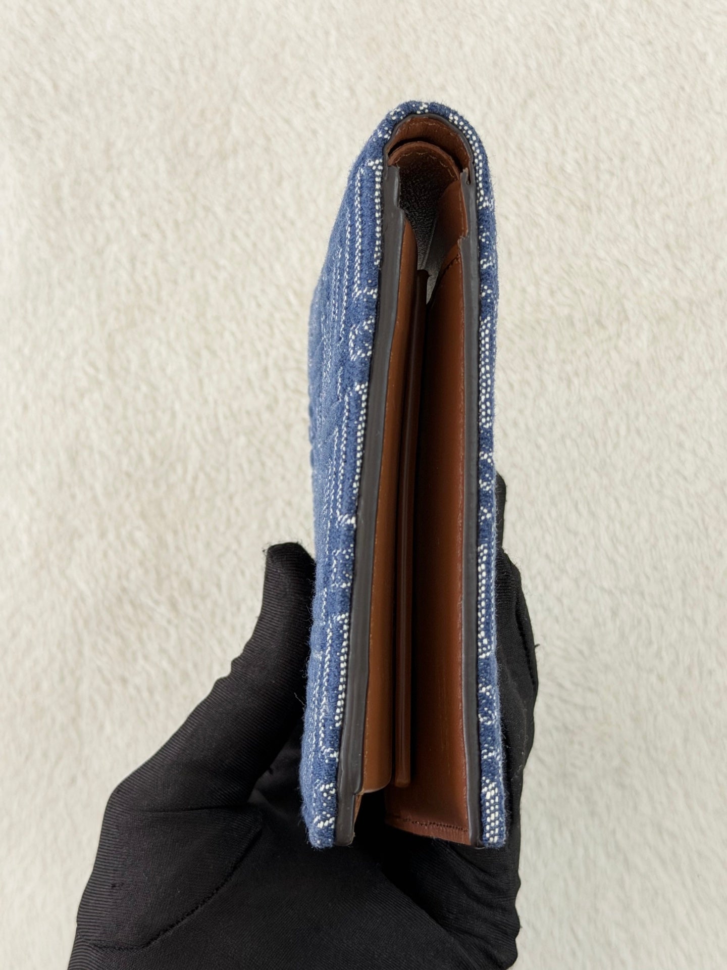 Fendi 7M0001 FF Jacquard Denim Wallet