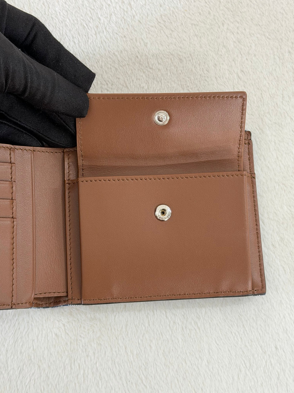 Fendi 7M0001 FF Jacquard Denim Wallet