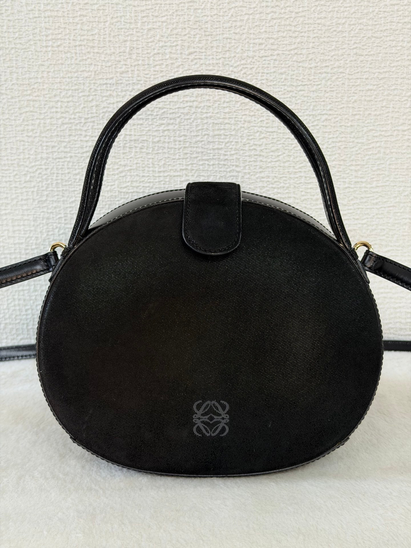 Loewe Vintage Anagram Leather Round Handbag
