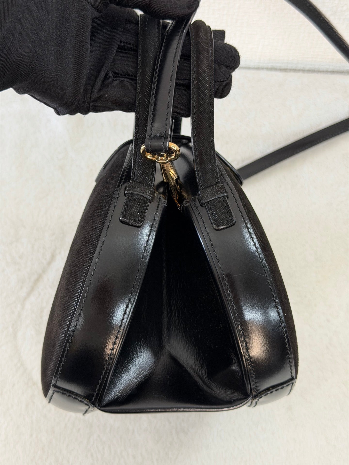 Loewe Vintage Anagram Leather Round Handbag