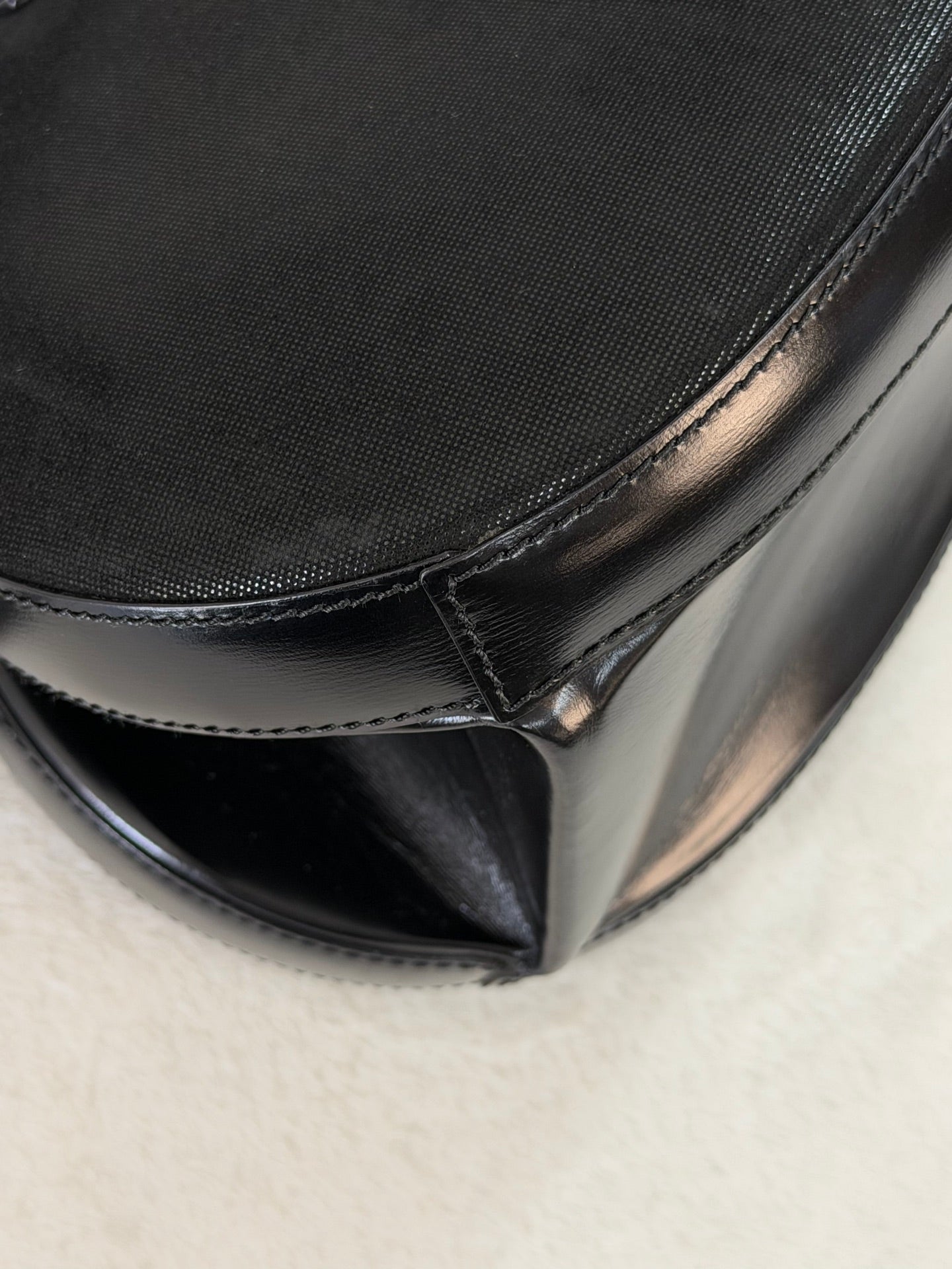 Loewe Vintage Anagram Leather Round Handbag