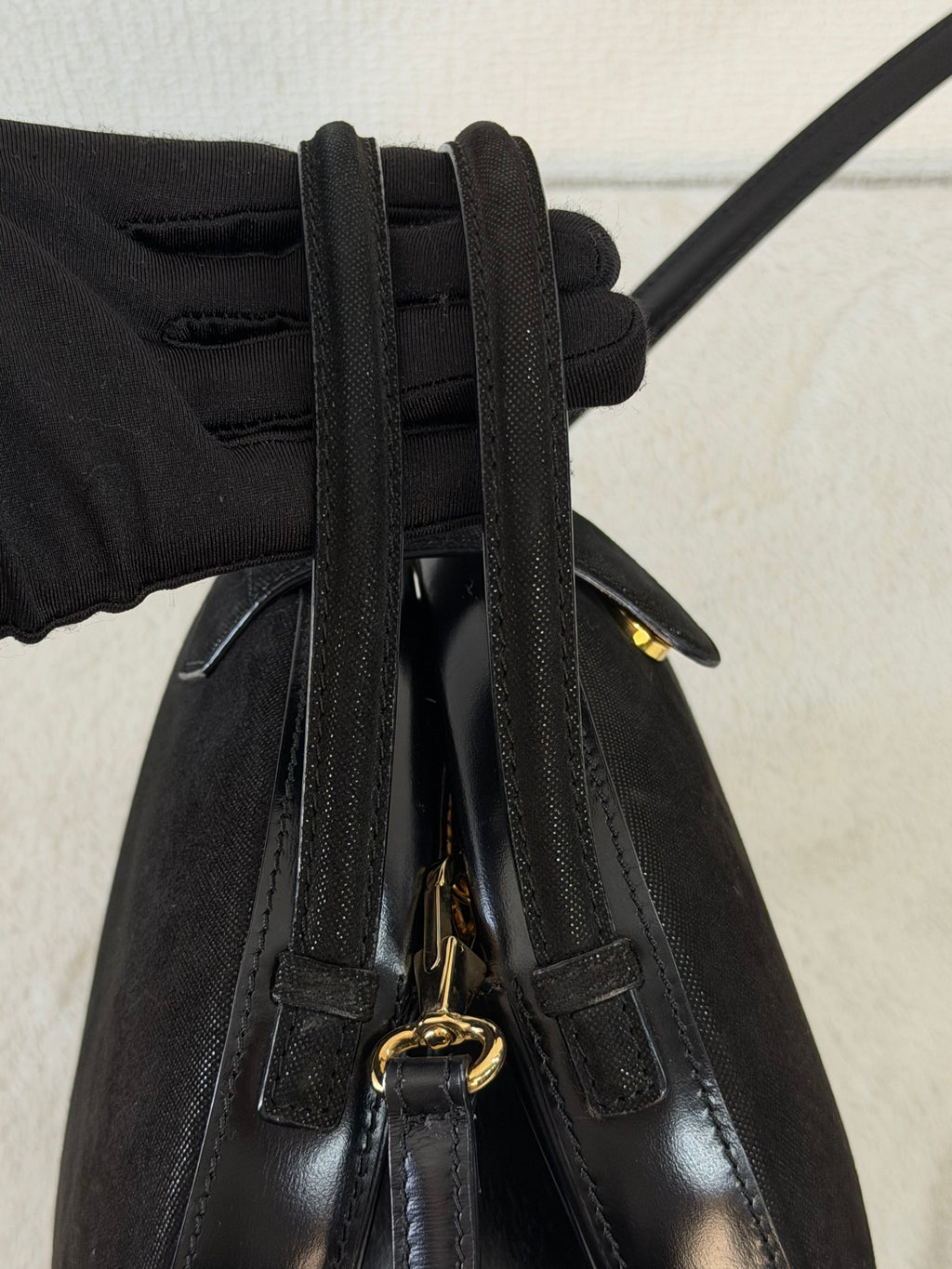 Loewe Vintage Anagram Leather Round Handbag