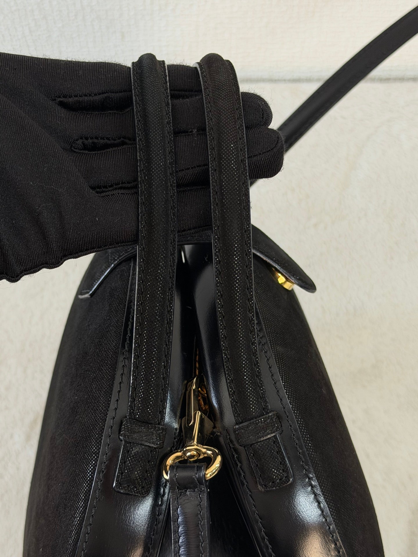Loewe Vintage Anagram Leather Round Handbag