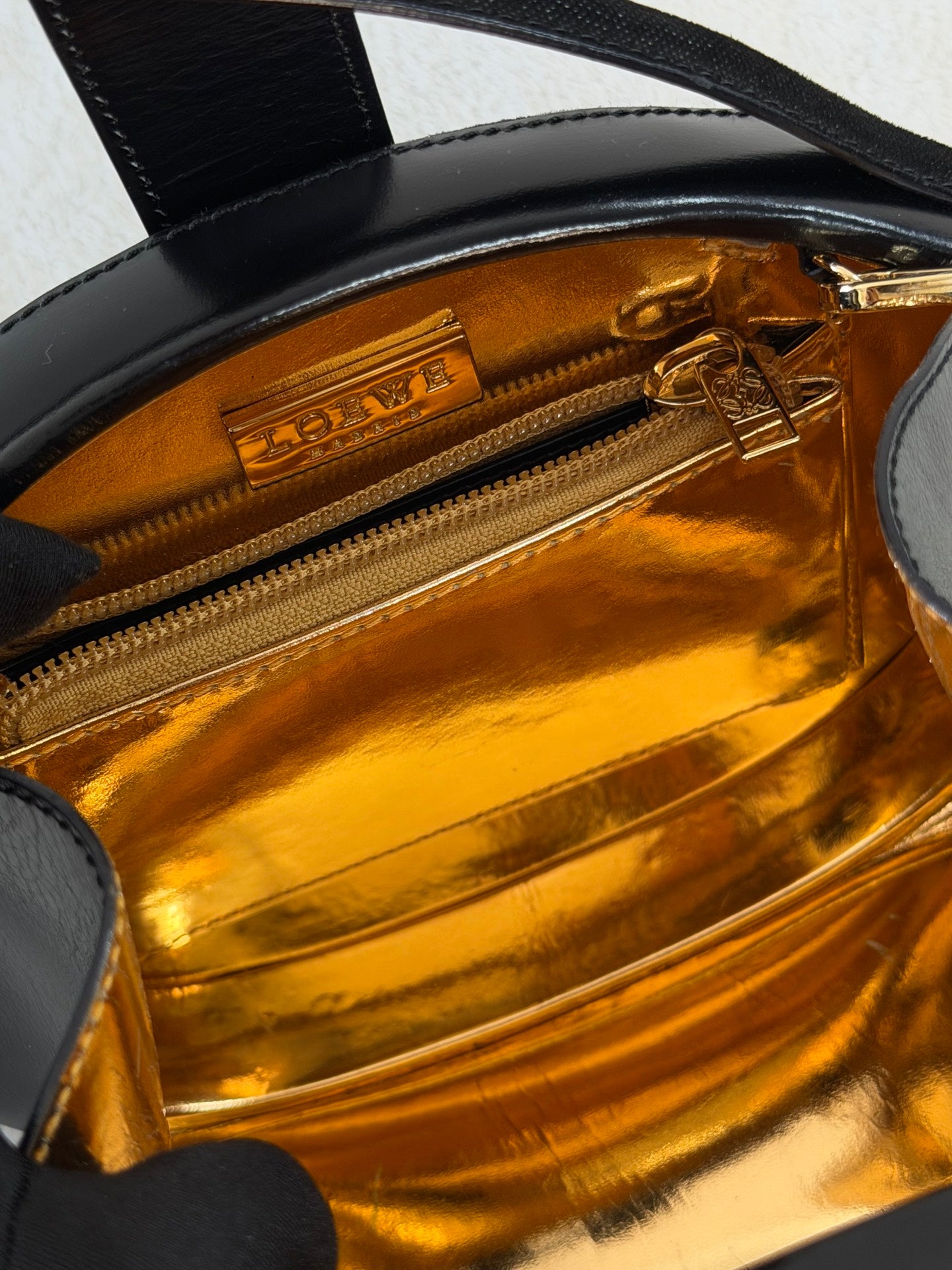 Loewe Vintage Anagram Leather Round Handbag