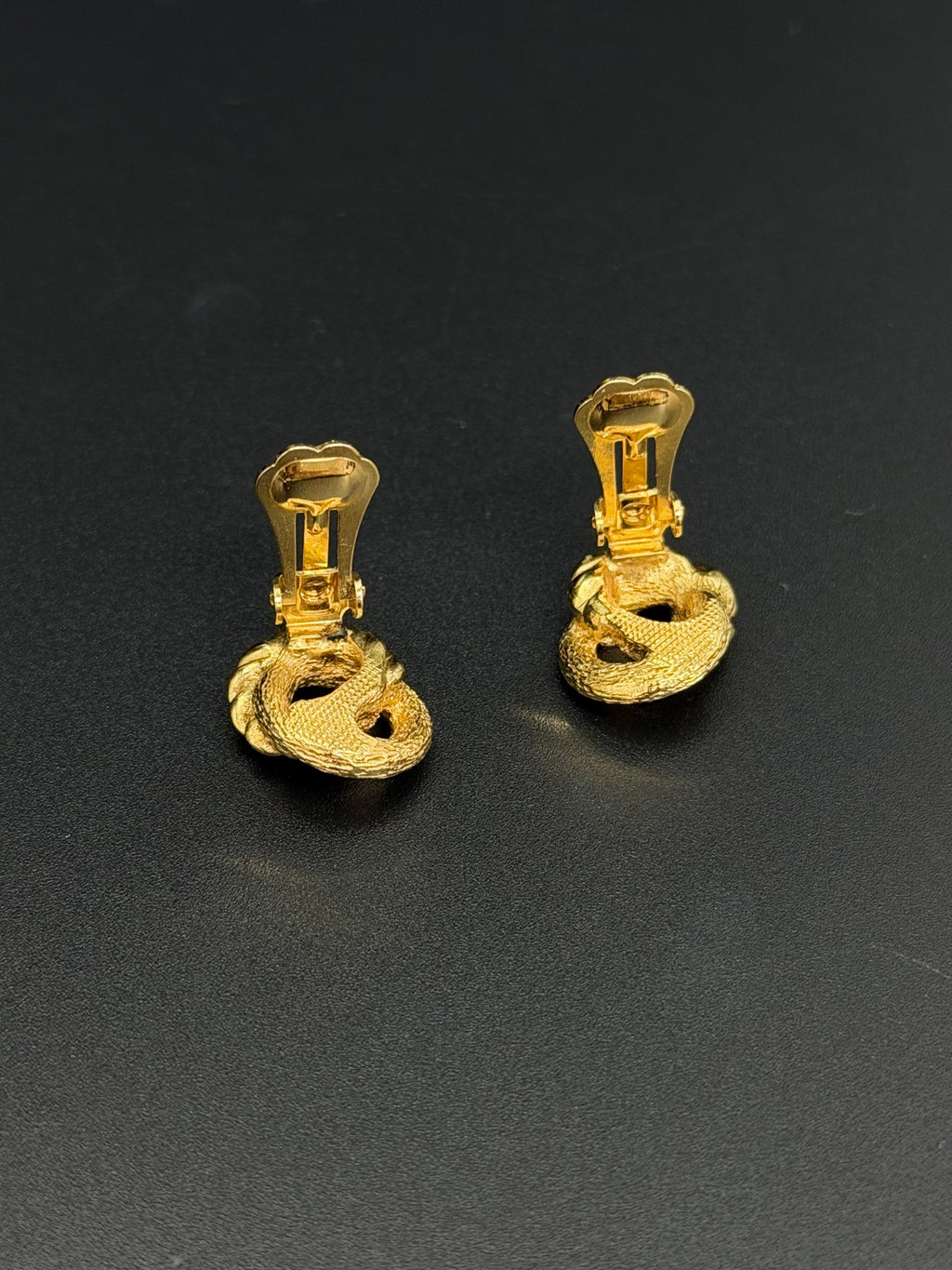 Christian Dior Vintage Twisted Rope Knot Clip-On Earrings