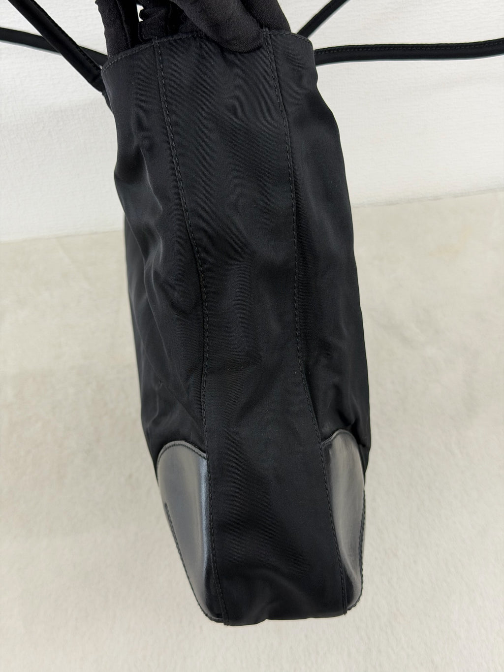Prada Tessuto Nylon Leather-Trimmed Tote Bag