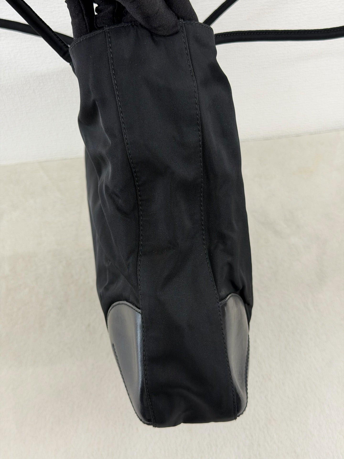 Prada Tessuto Nylon Leather-Trimmed Tote Bag