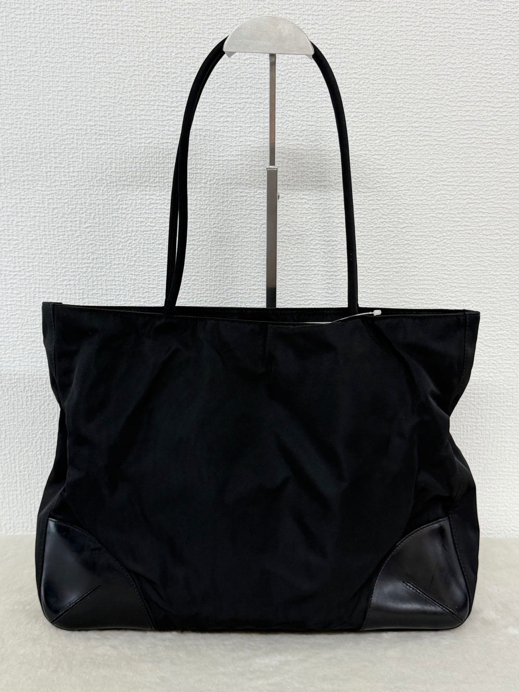 Prada Tessuto Nylon Leather-Trimmed Tote Bag