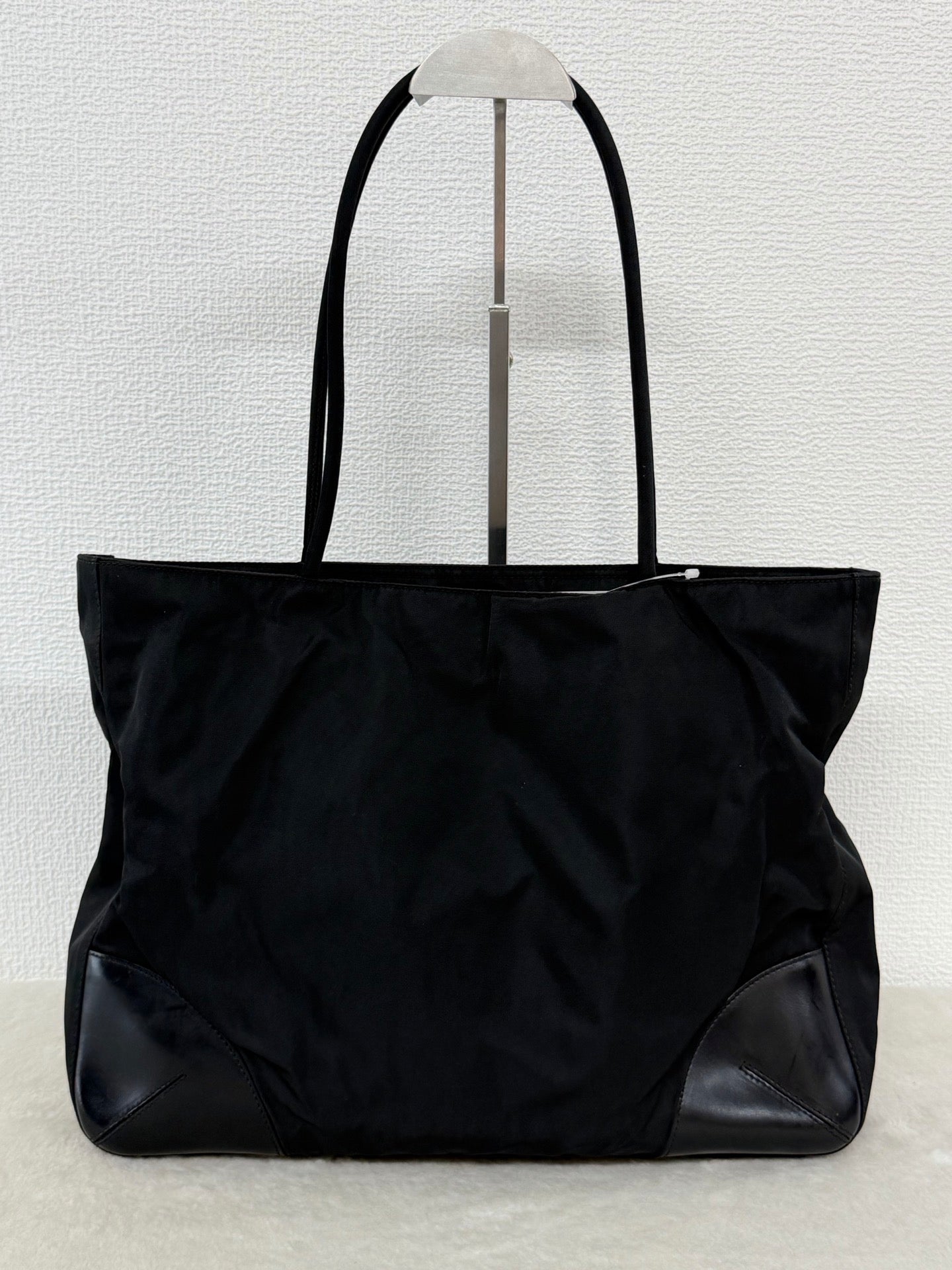 Prada Tessuto Nylon Leather-Trimmed Tote Bag