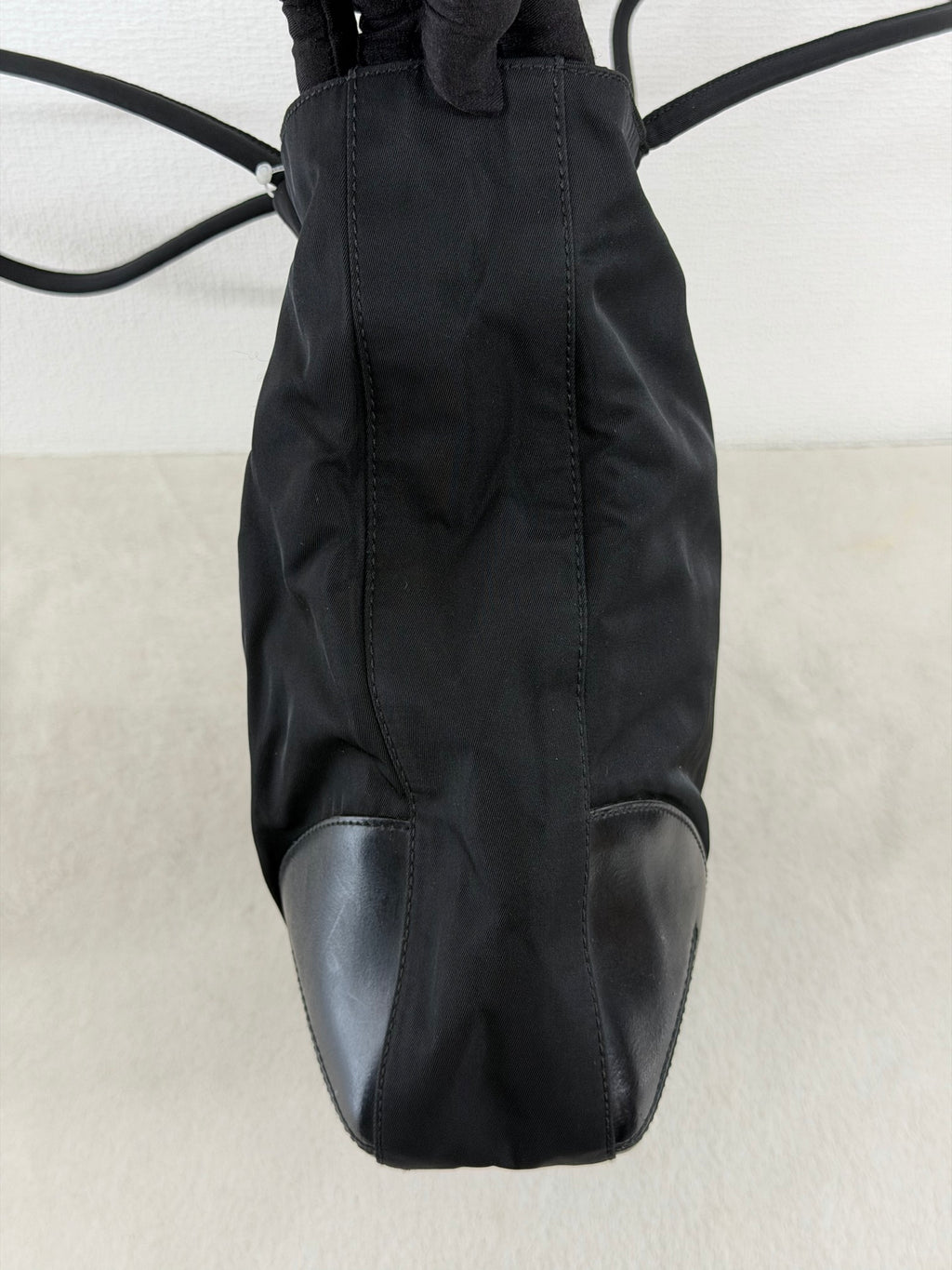Prada Tessuto Nylon Leather-Trimmed Tote Bag