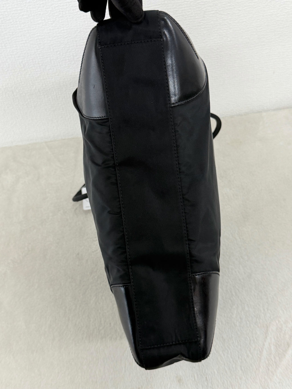 Prada Tessuto Nylon Leather-Trimmed Tote Bag