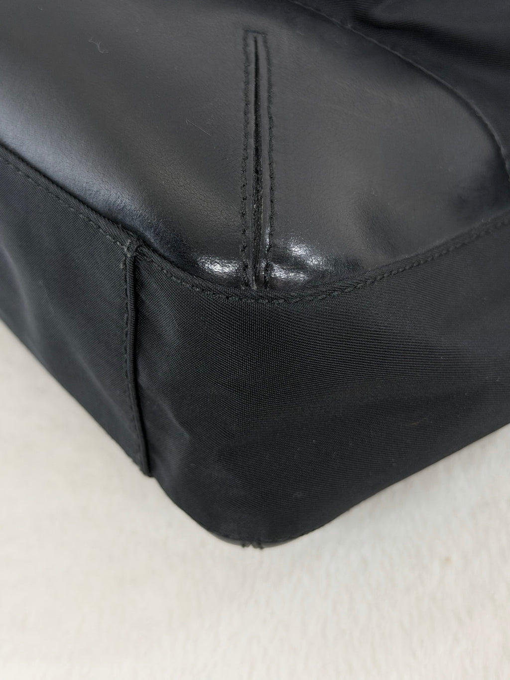Prada Tessuto Nylon Leather-Trimmed Tote Bag